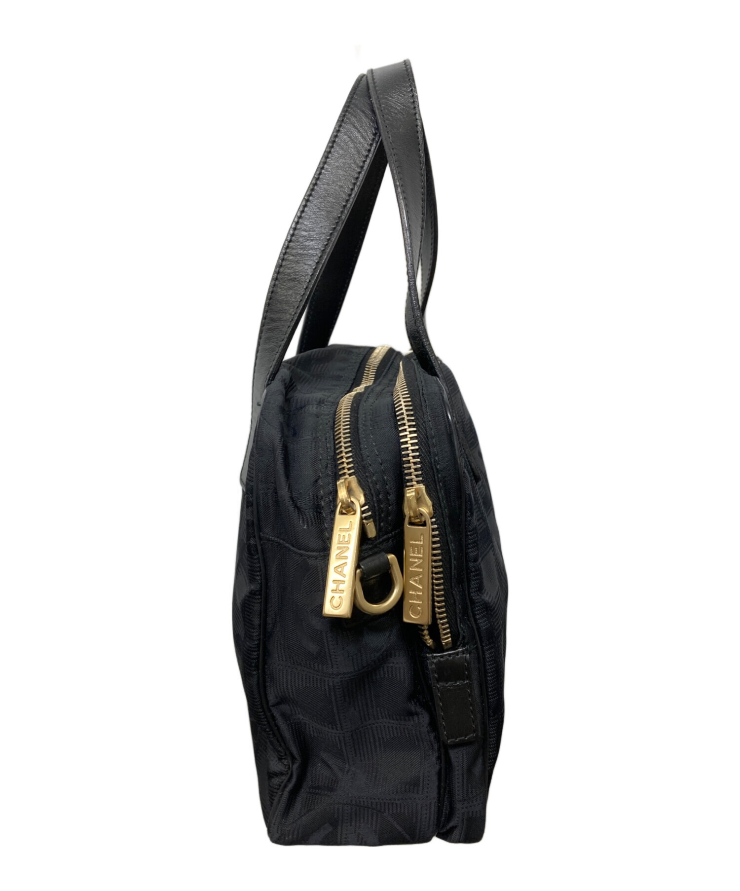 中古・古着通販】CHANEL (シャネル) ナイロンハンドバッグ ブラック