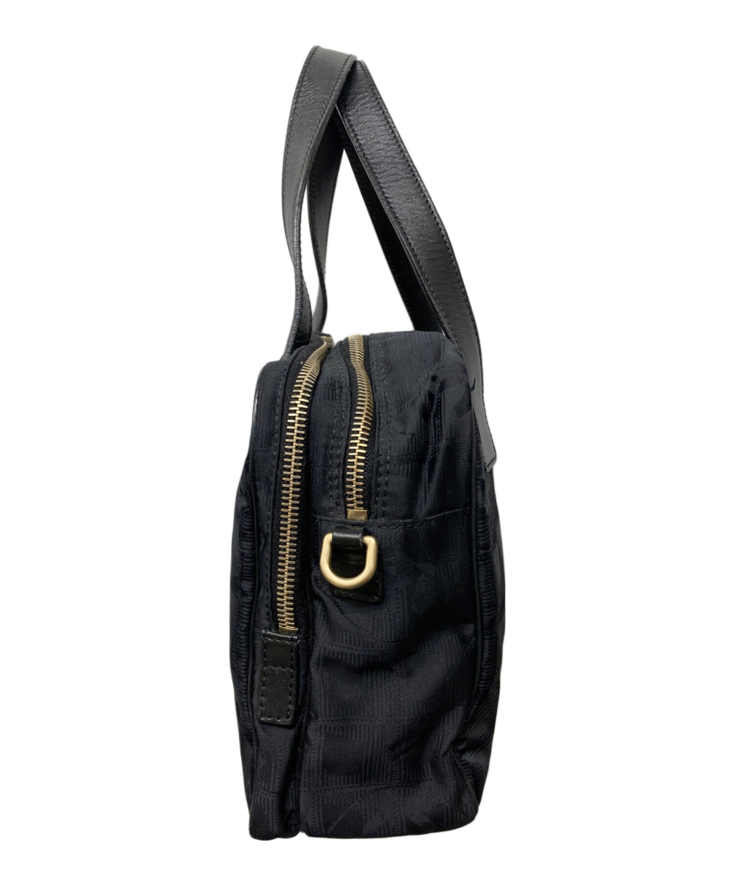 中古・古着通販】CHANEL (シャネル) ナイロンハンドバッグ ブラック 