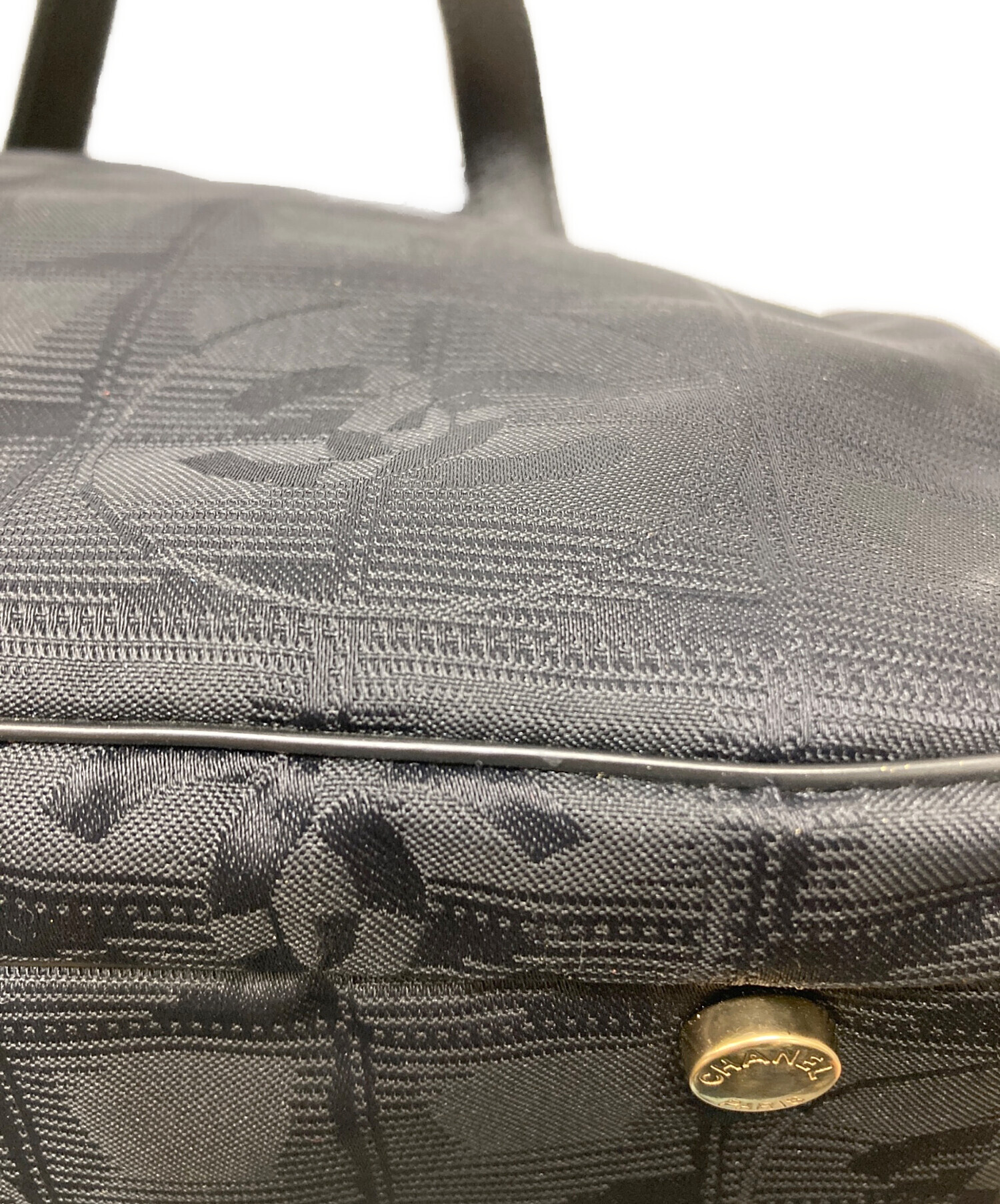 中古・古着通販】CHANEL (シャネル) ナイロンハンドバッグ ブラック