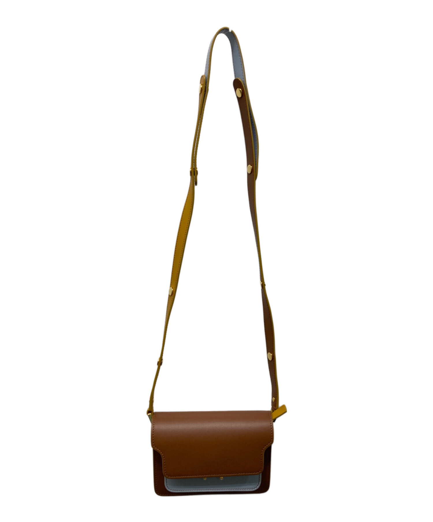 中古・古着通販】MARNI (マルニ) TRUNK BAG MINI ブラウン×ブルー 
