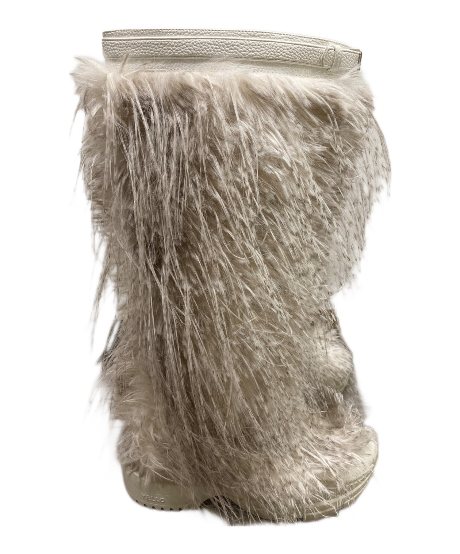 中古・古着通販】YELLO (イエロー) ロングファーブーツ グレー サイズ
