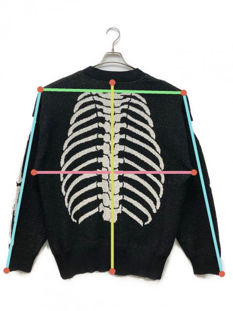 中古・古着通販】glamb (グラム) スケルトンカーディガン ブラック