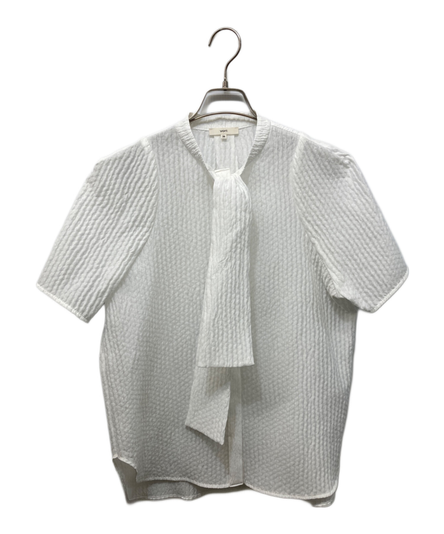 yori ヨリ フクレリボンブラウス yori ヨリ フクレフレアブラウス