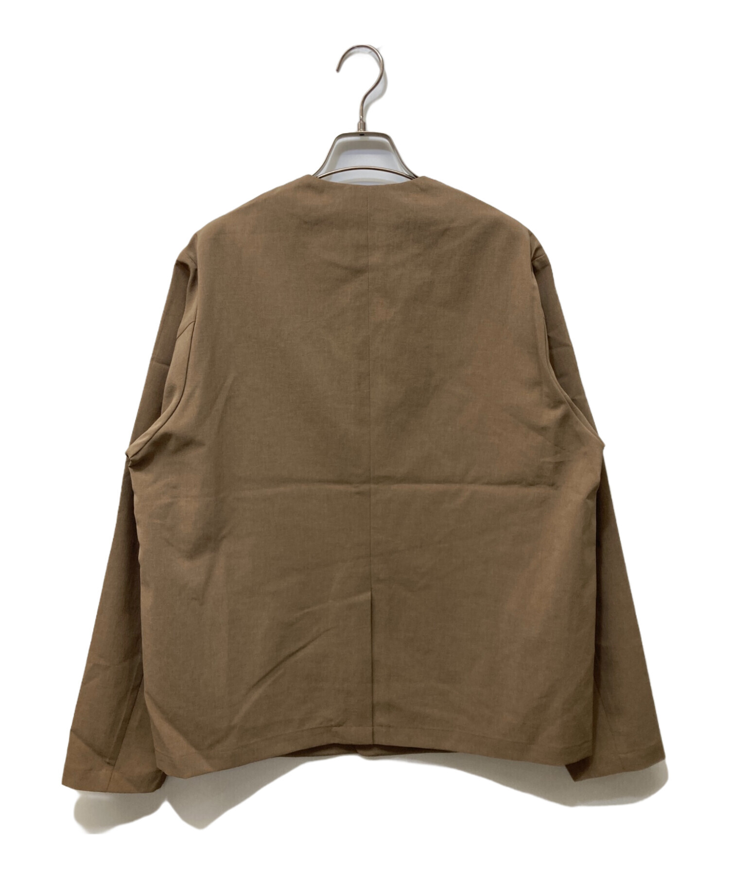 中古・古着通販】VICTIM (ヴィクティム) NO COLLAR JACKET ブラウン