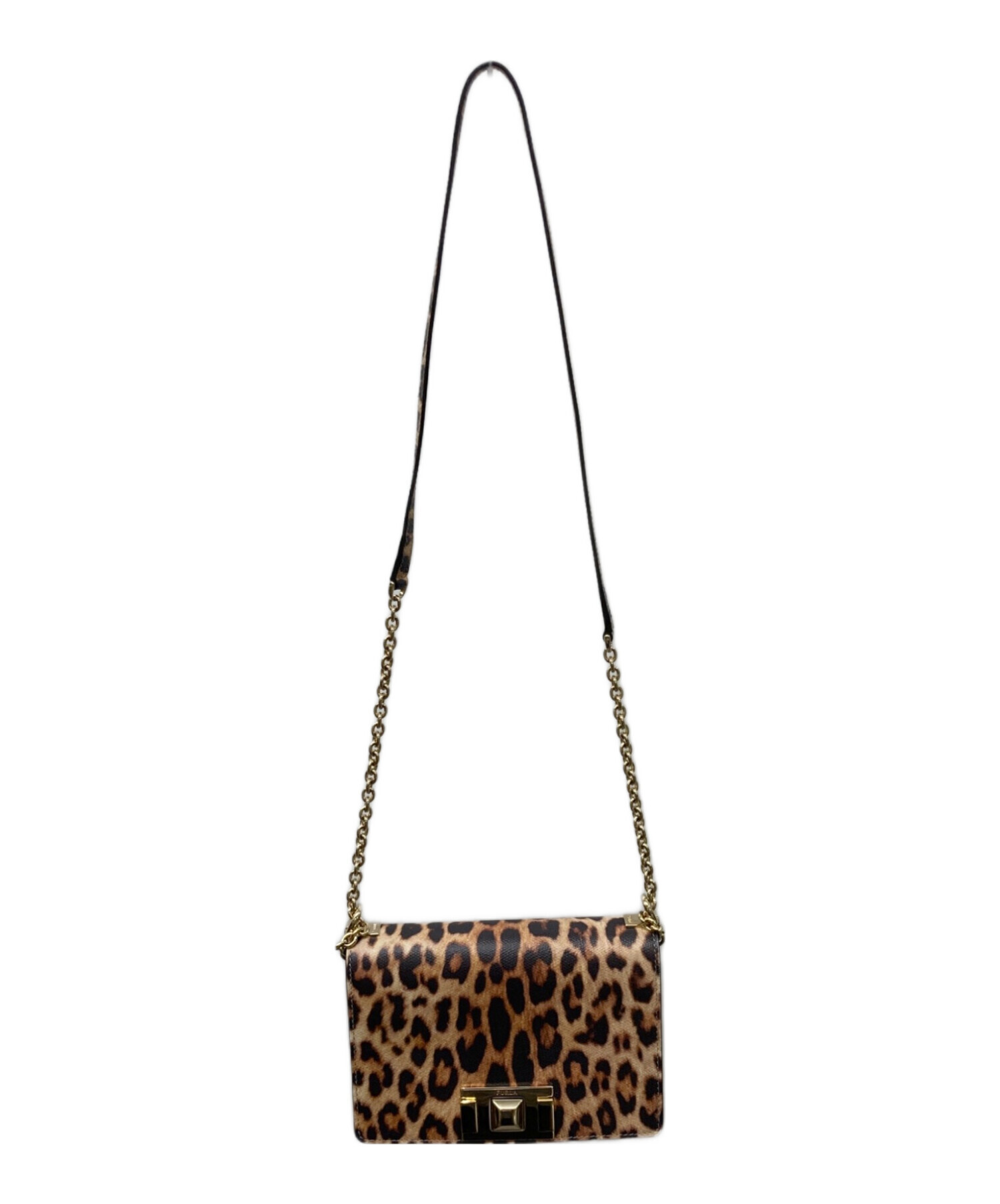 中古・古着通販】FURLA (フルラ) レオパード柄 MINI CROSSBODY 