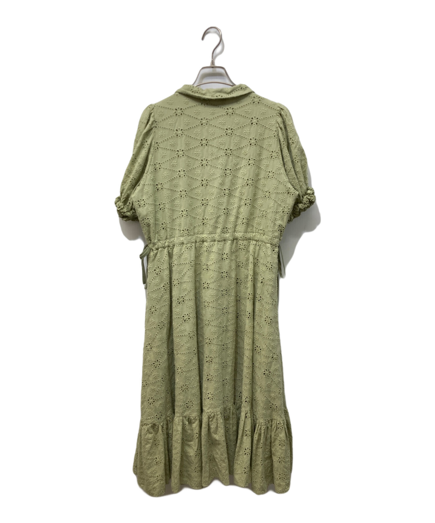 中古・古着通販】POPPY (ポピー) フラワーレースワンピース グリーン