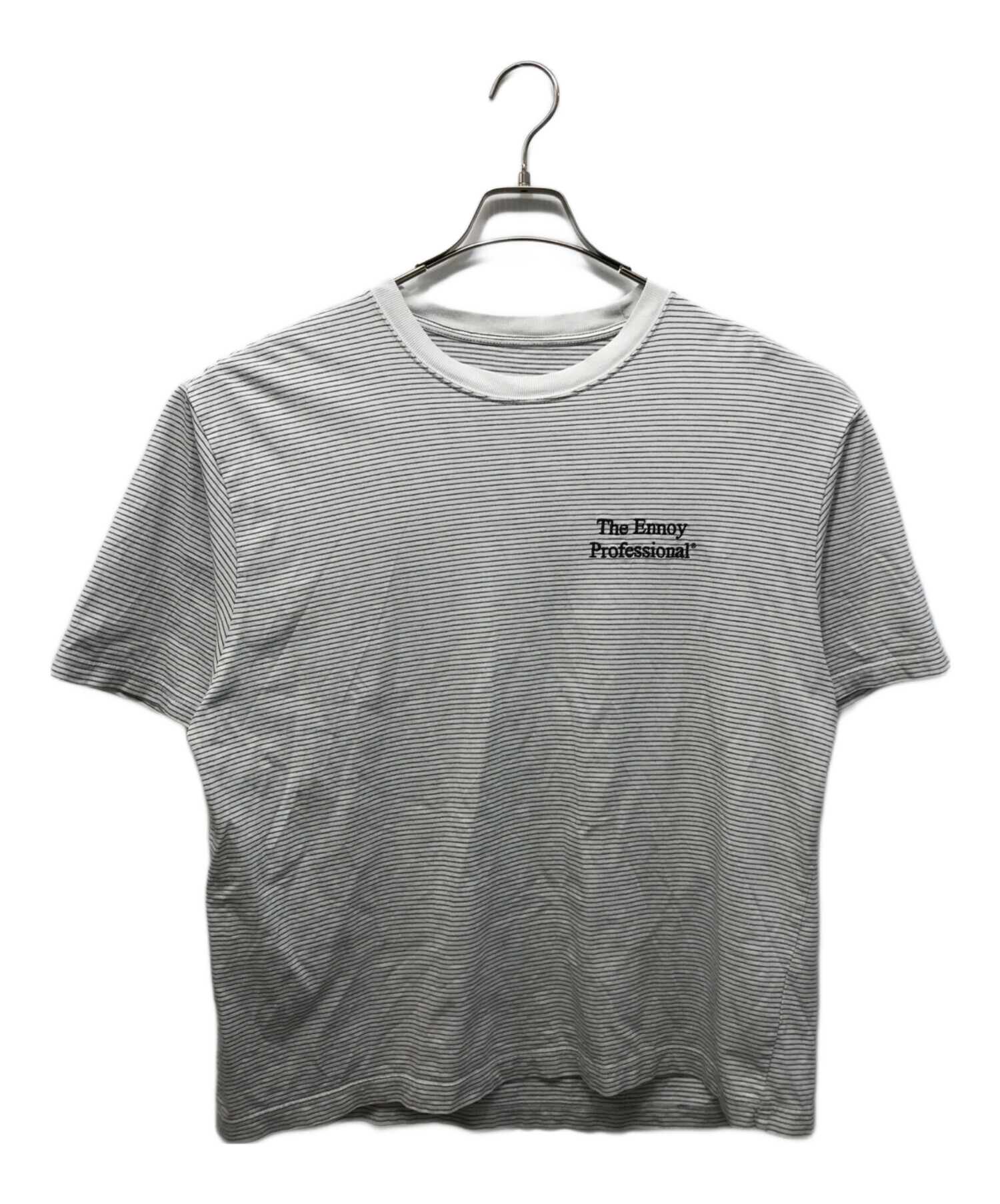 中古・古着通販】ENNOY (エンノイ) S/S Border Tee グレー サイズ:M 