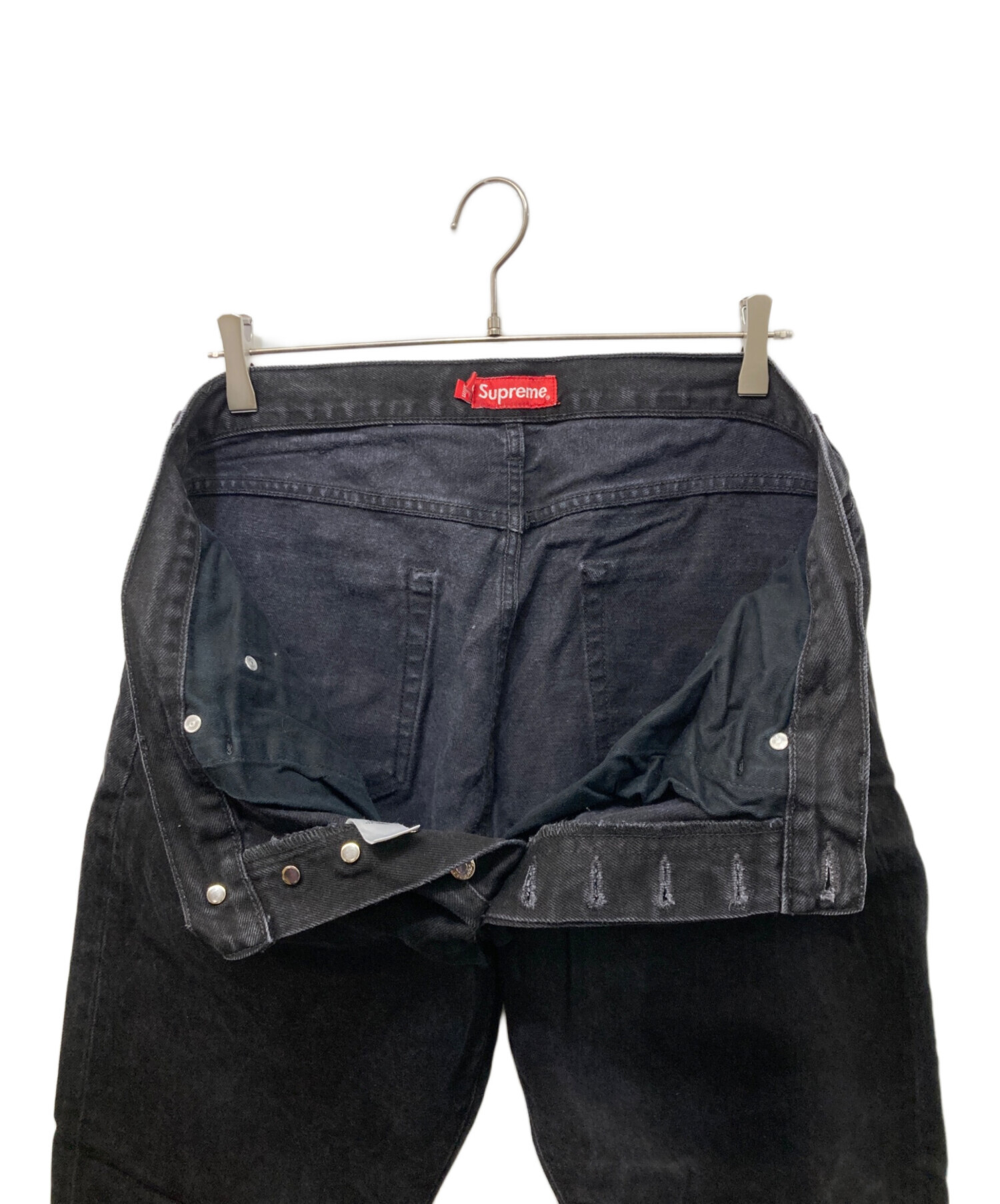 中古・古着通販】Supreme (シュプリーム) ブラックデニムパンツ