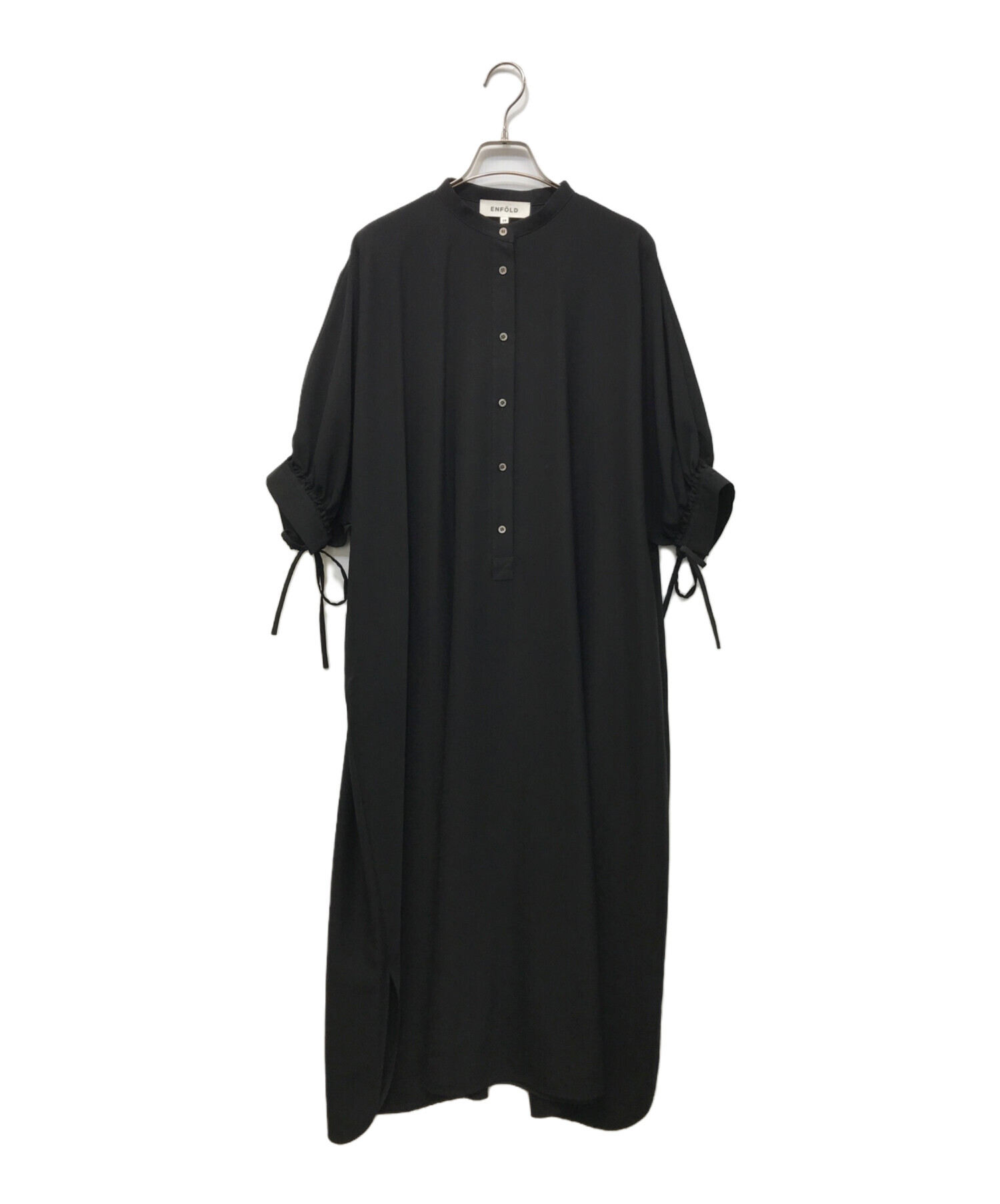 【とても美品】38 M ENFOLD ブラック コットン シャツワンピース 長袖 中古・古着通販】ENFOLD (エンフォルド) Comfortable Twill BIG