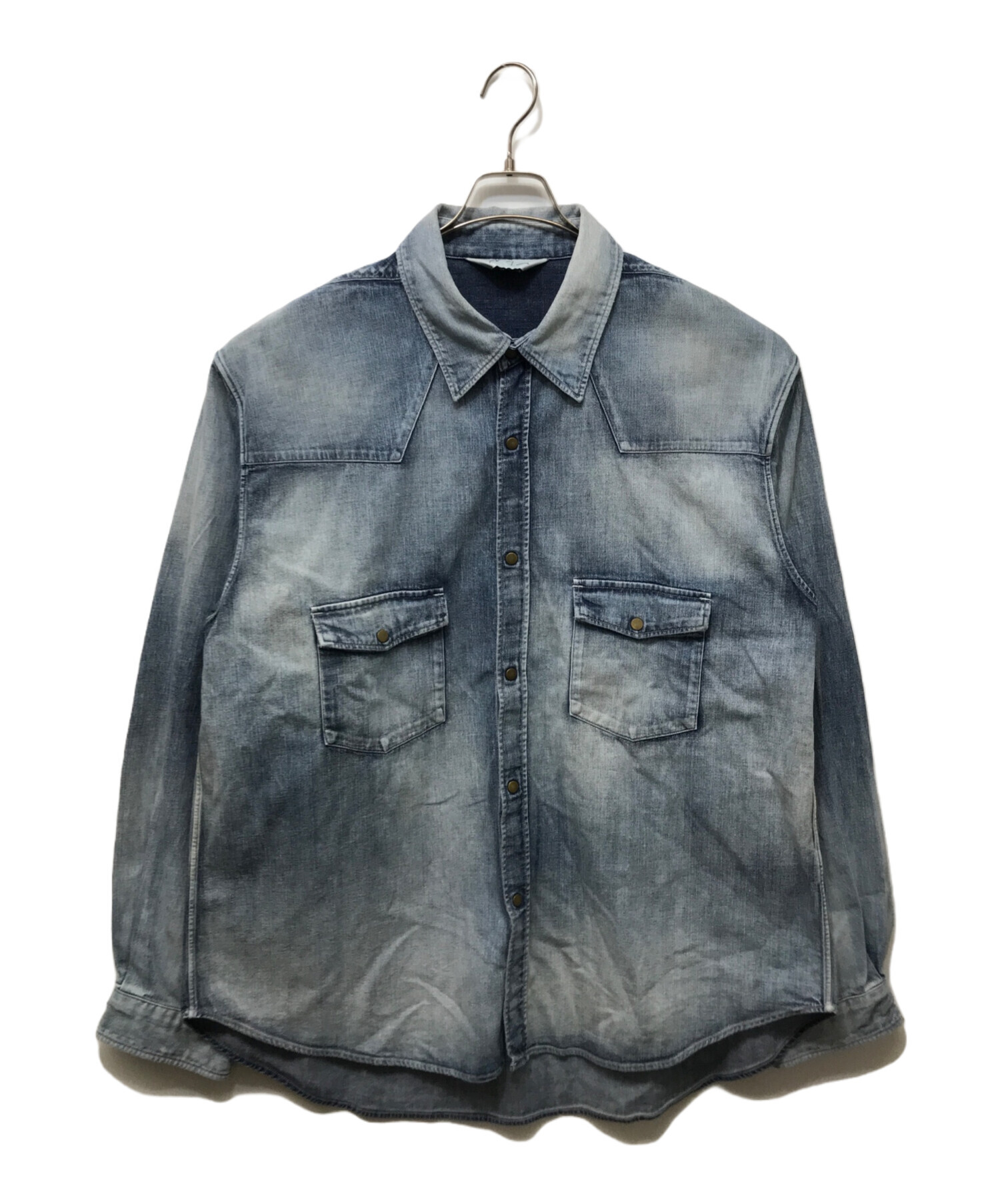 中古・古着通販】ANCELLM (アンセルム) DENIM WESTERN SHIRT ブルー 