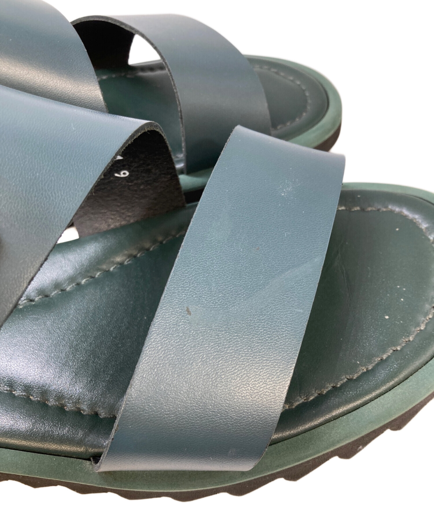 中古・古着通販】AURALEE (オーラリー) LEATHER BELT SANDALS グリーン