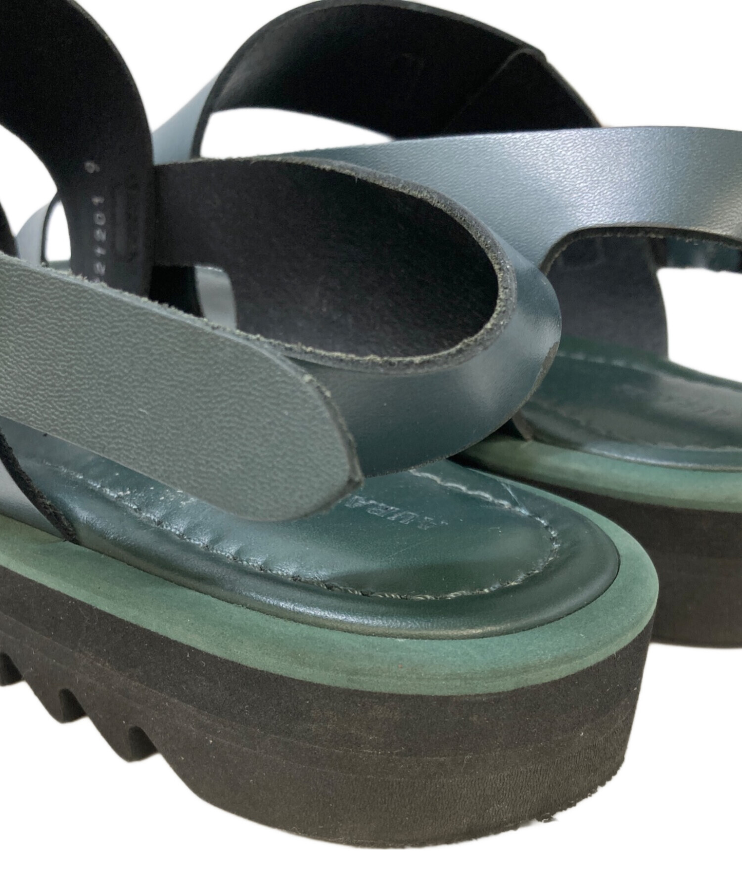 中古・古着通販】AURALEE (オーラリー) LEATHER BELT SANDALS グリーン