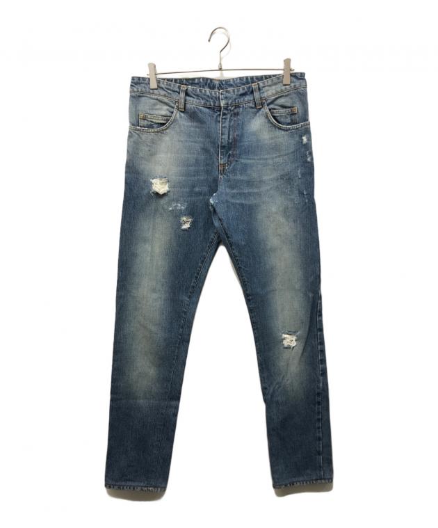中古・古着通販】BALMAIN (バルマン) ダメージ&リペアデニム 中古・古着通販】BALMAIN (バルマン) ダメージ&リペアデニム