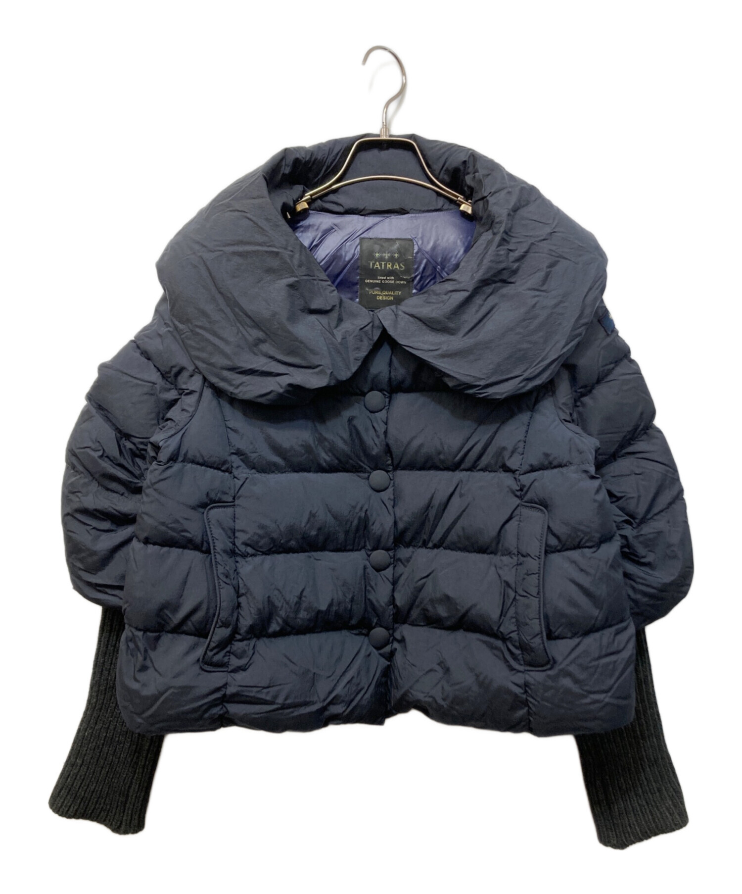 TATRAS グースダウン ダウンジャケット グレー・ネイビー 中古・古着通販】TATRAS (タトラス) BECCARIA ダウンジャケット