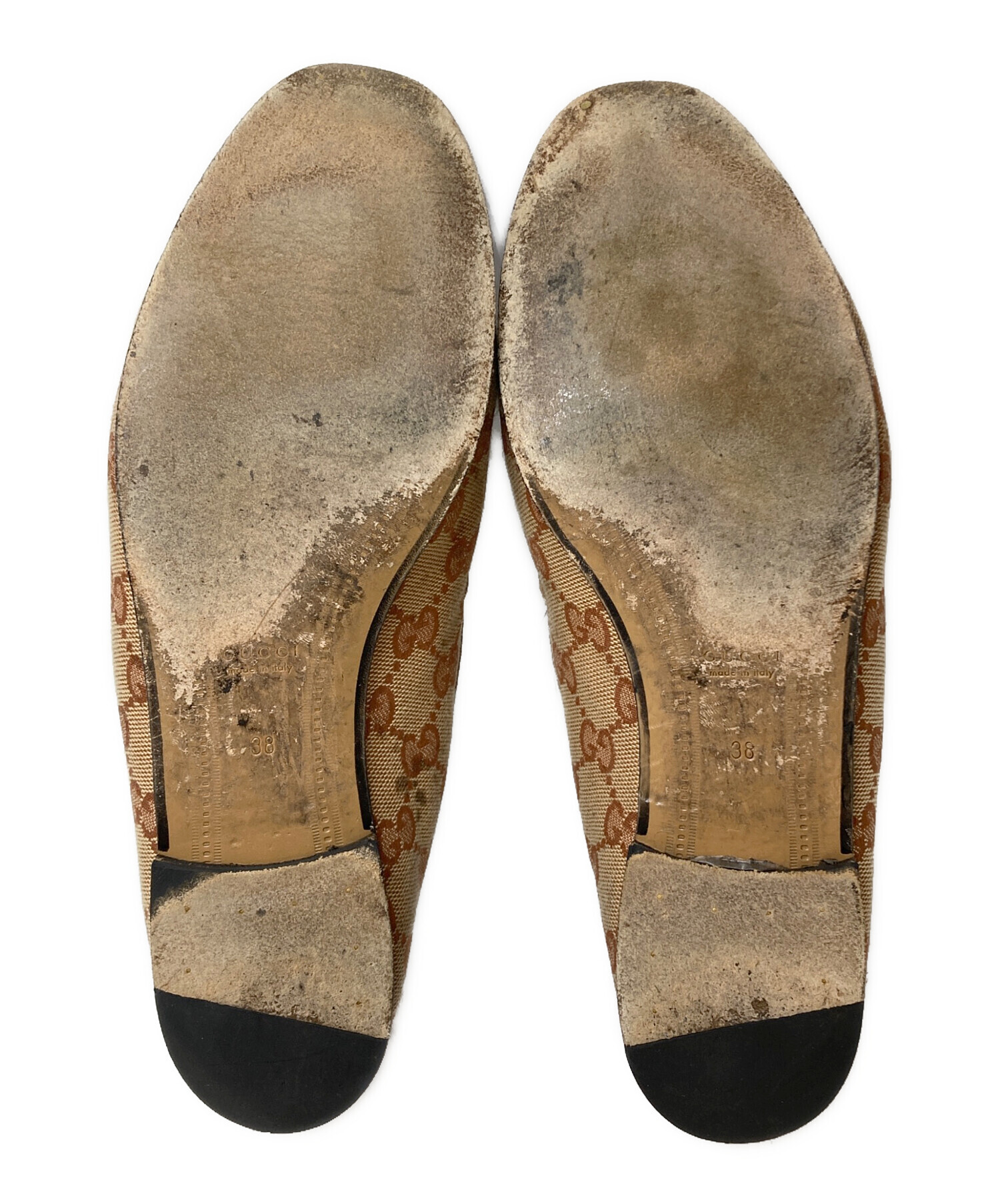 中古・古着通販】GUCCI (グッチ) GG柄 ホースビットローファー