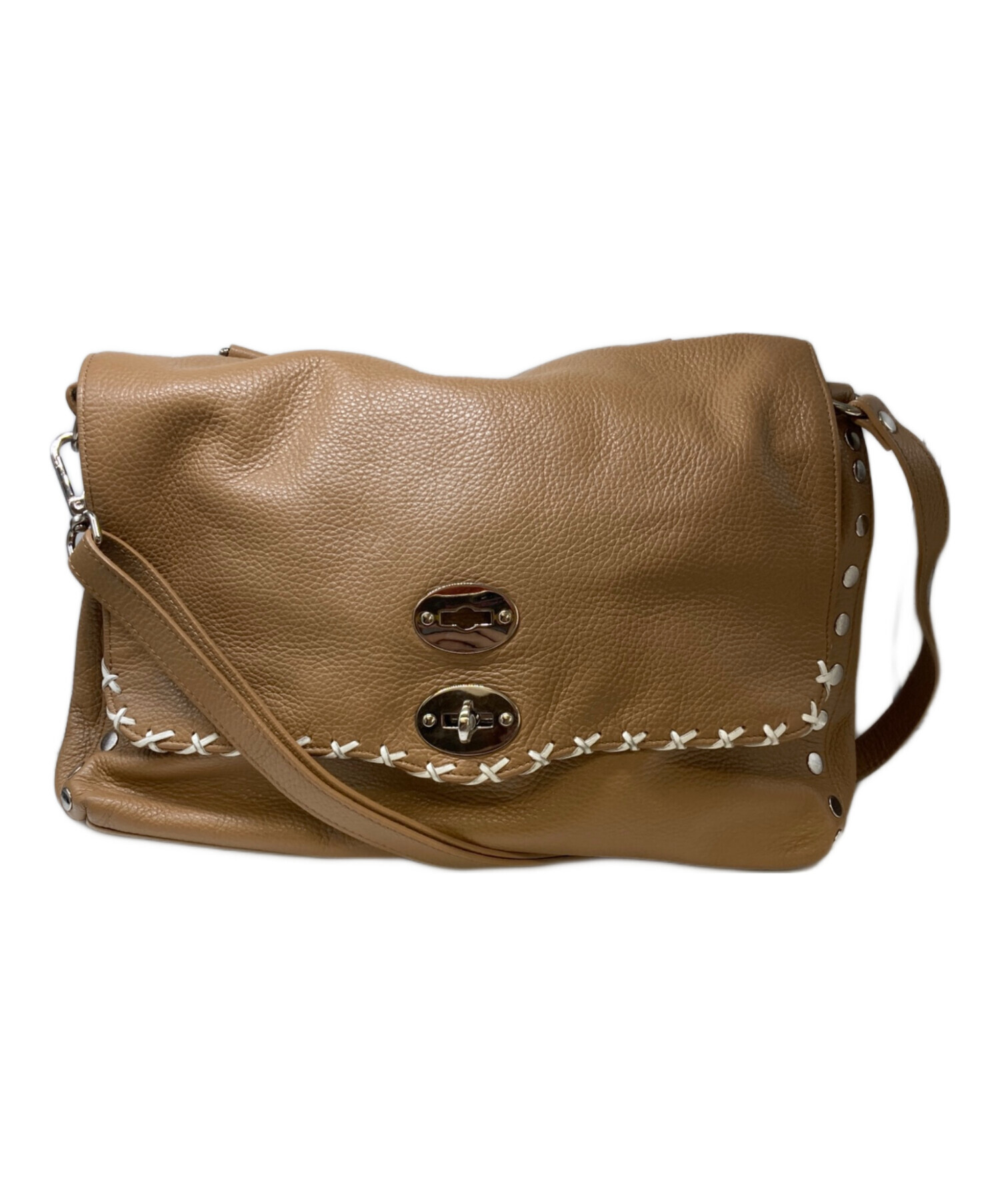 ZANELLATO✨ POSTINA 2way バッグ麻×レザー編み込み