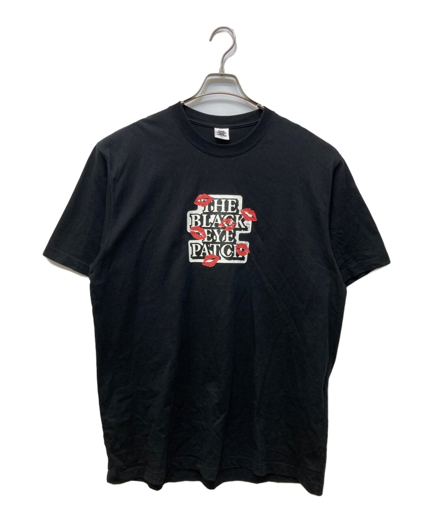 ブラックアイパッチ KISSES ON OG LABEL TEE BLACK L ブラックアイ 