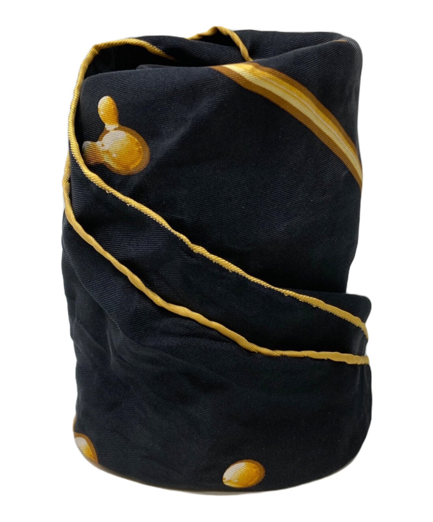 HERMÈS シルクスカーフ ゴールド ブラック 90cm HERMES - HERMES エルメス カレ90 RYBAL 黄金の騎士 フランス製