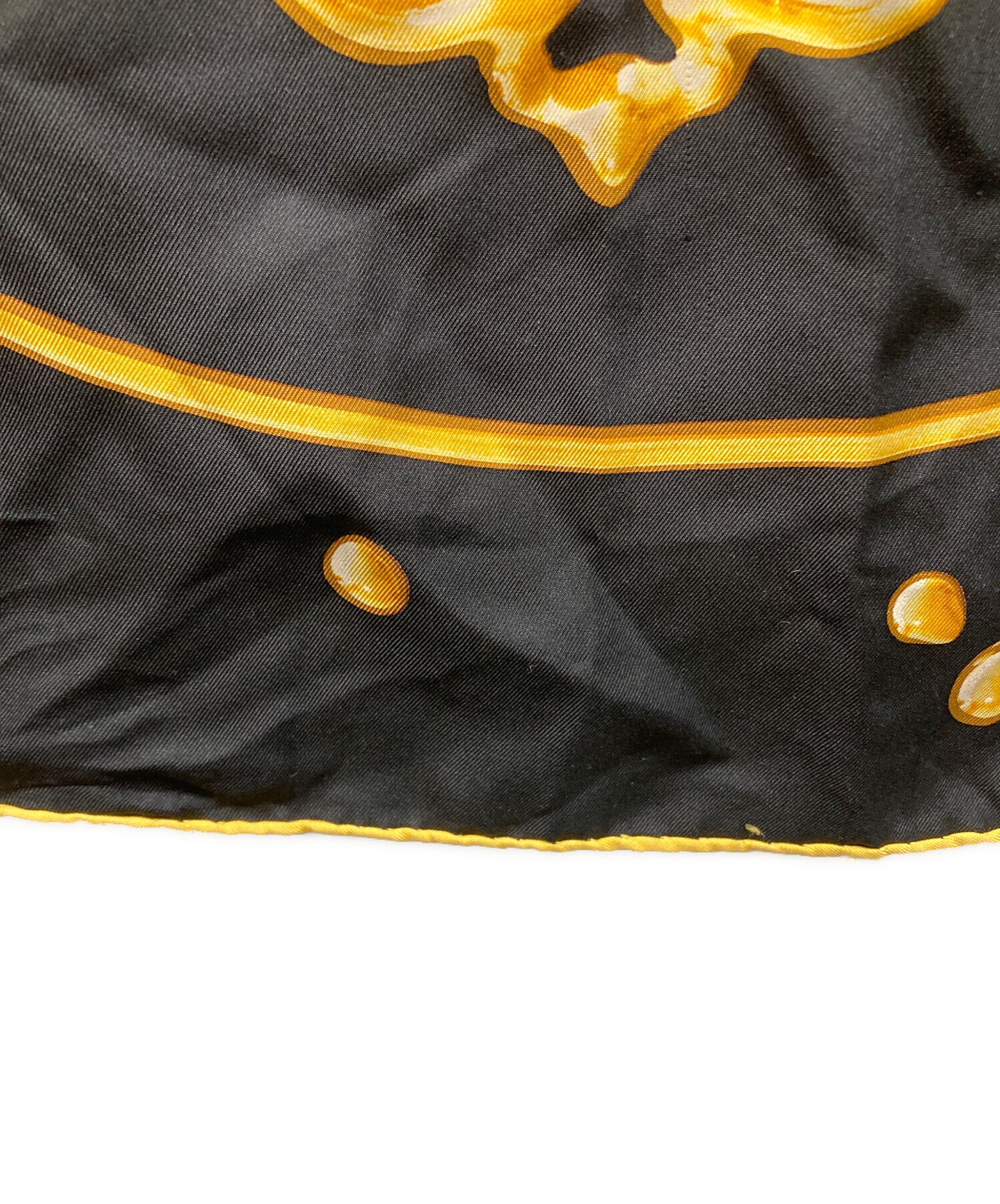 中古・古着通販】HERMES (エルメス) カレ90 シルクスカーフ ブラック