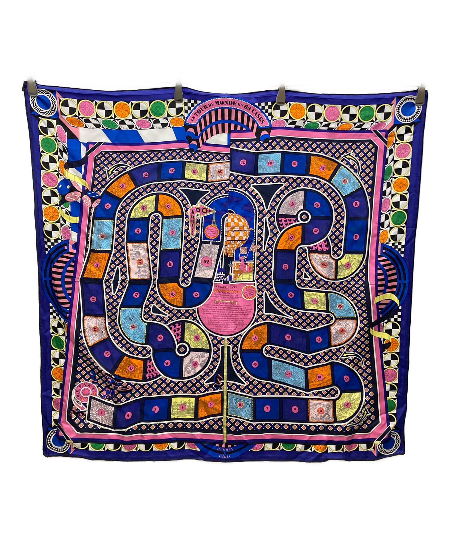 中古・古着通販】HERMES (エルメス) カレ90 シルクスカーフ 63マスの