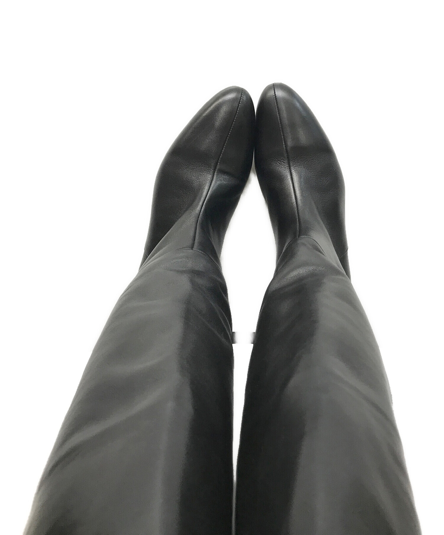 中古・古着通販】SINME (シンメ) ロングブーツ ブラック サイズ:36