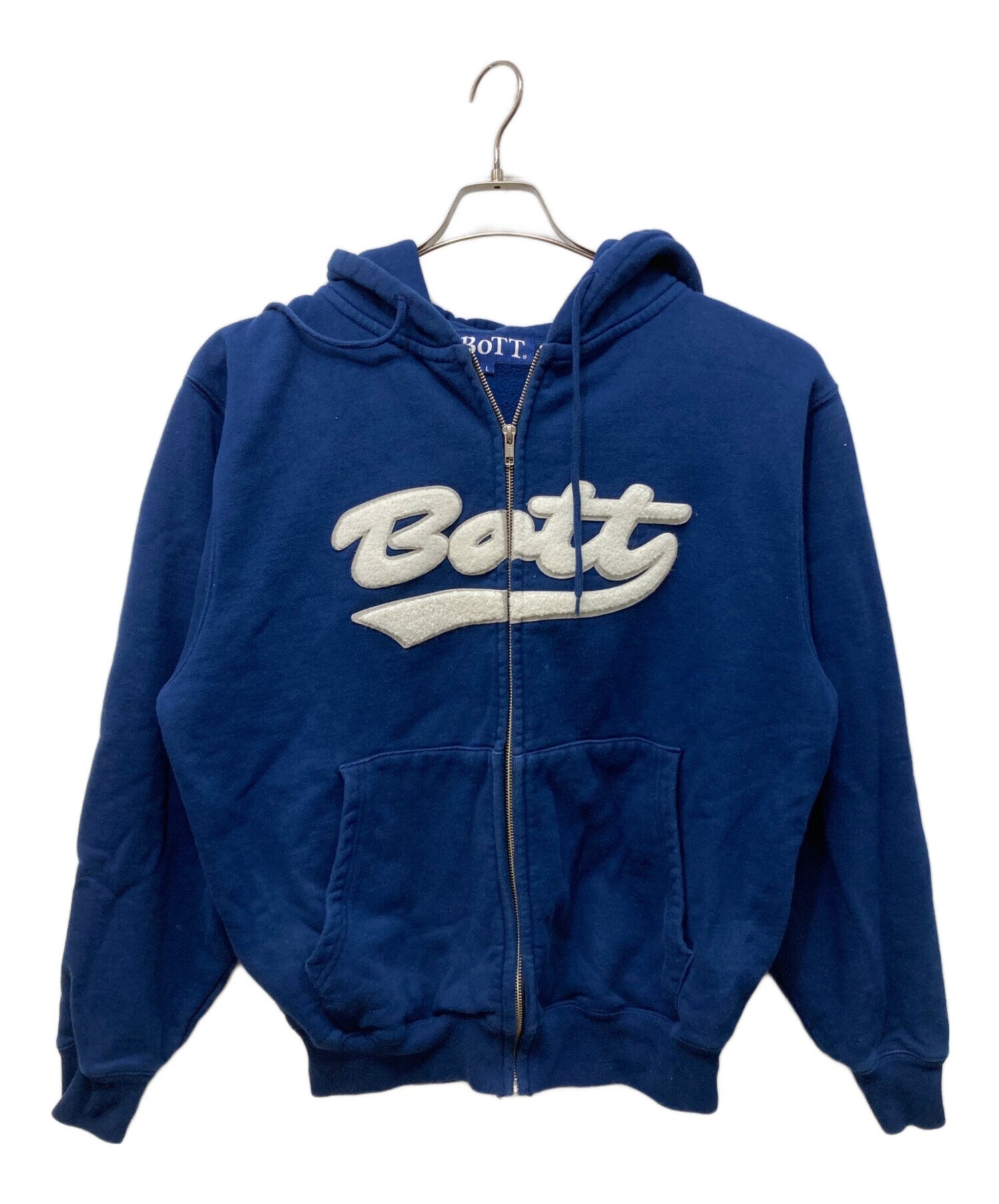 中古・古着通販】BoTT (ボット) Script Logo Zip Hoodie ネイビー 