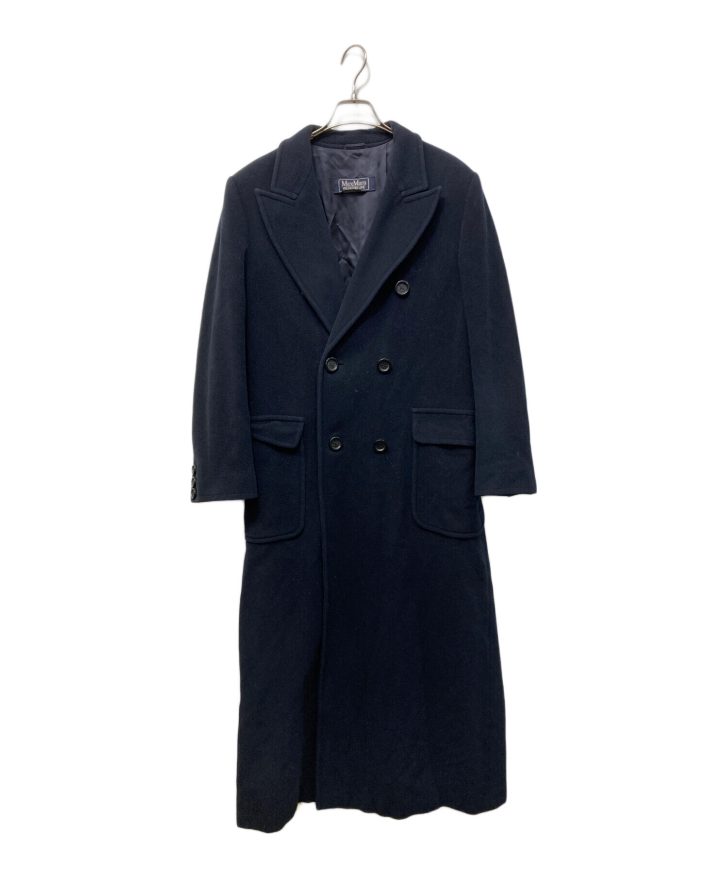 最高級白タグ 希少MaxMara ウールカシミヤ コート Mマックスマーラ