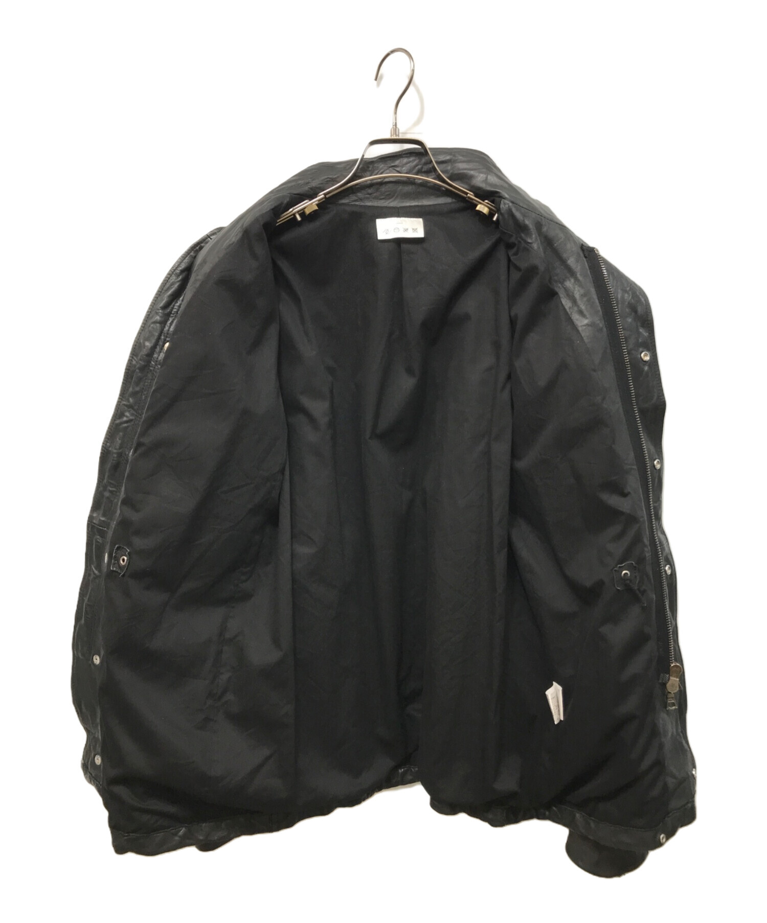 中古・古着通販】AZ (エーゼイ) カウレザーM-65ジャケット ブラック 