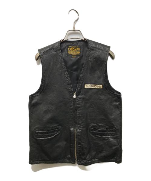 COOTIE　クーティー プロダクツ コットン×レザー 襷がけショルダーバッグ クーティー・COOTIE Leather Bucket Bag 状態A レザー