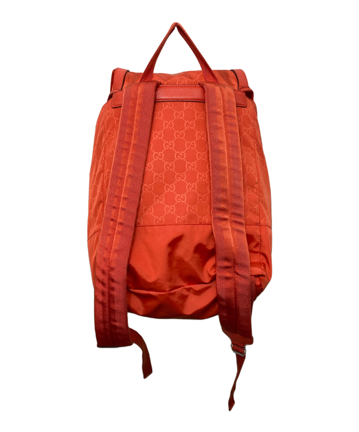 中古・古着通販】GUCCI (グッチ) GGナイロンデイパック レッド 