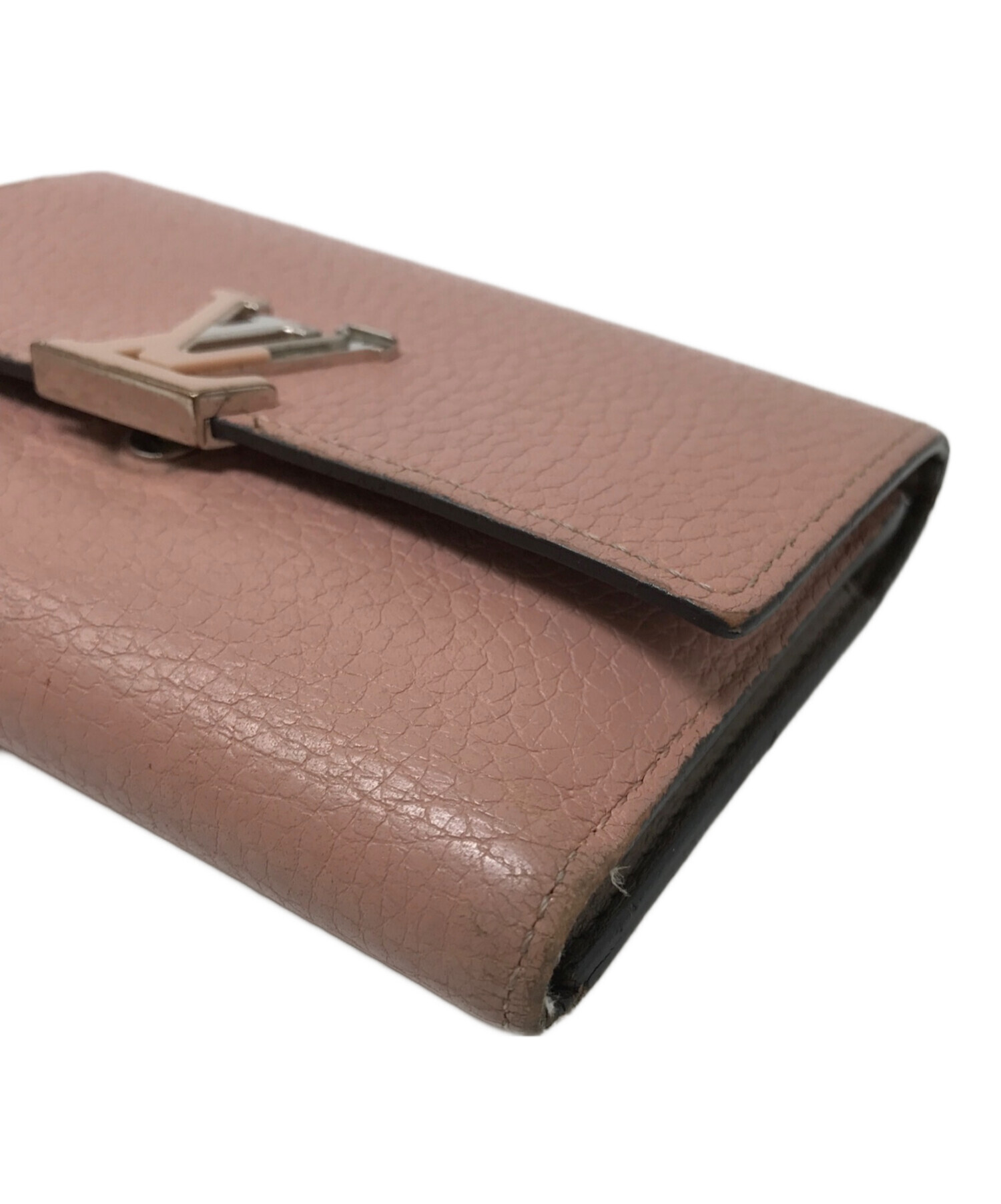 値下げ！VUITTON ヴィトン　三つ折り財布　ピンク 中古・古着通販】LOUIS VUITTON (ルイ ヴィトン) 3つ折り財布 ピンク