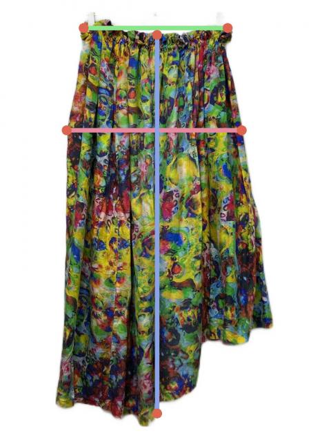 Yohji Yamamoto ヨウジヤマモト シルク総柄スカート　日本製　割引中 中古・古着通販】YOHJI YAMAMOTO (ヨウジヤマモト) 総柄シルクスカート