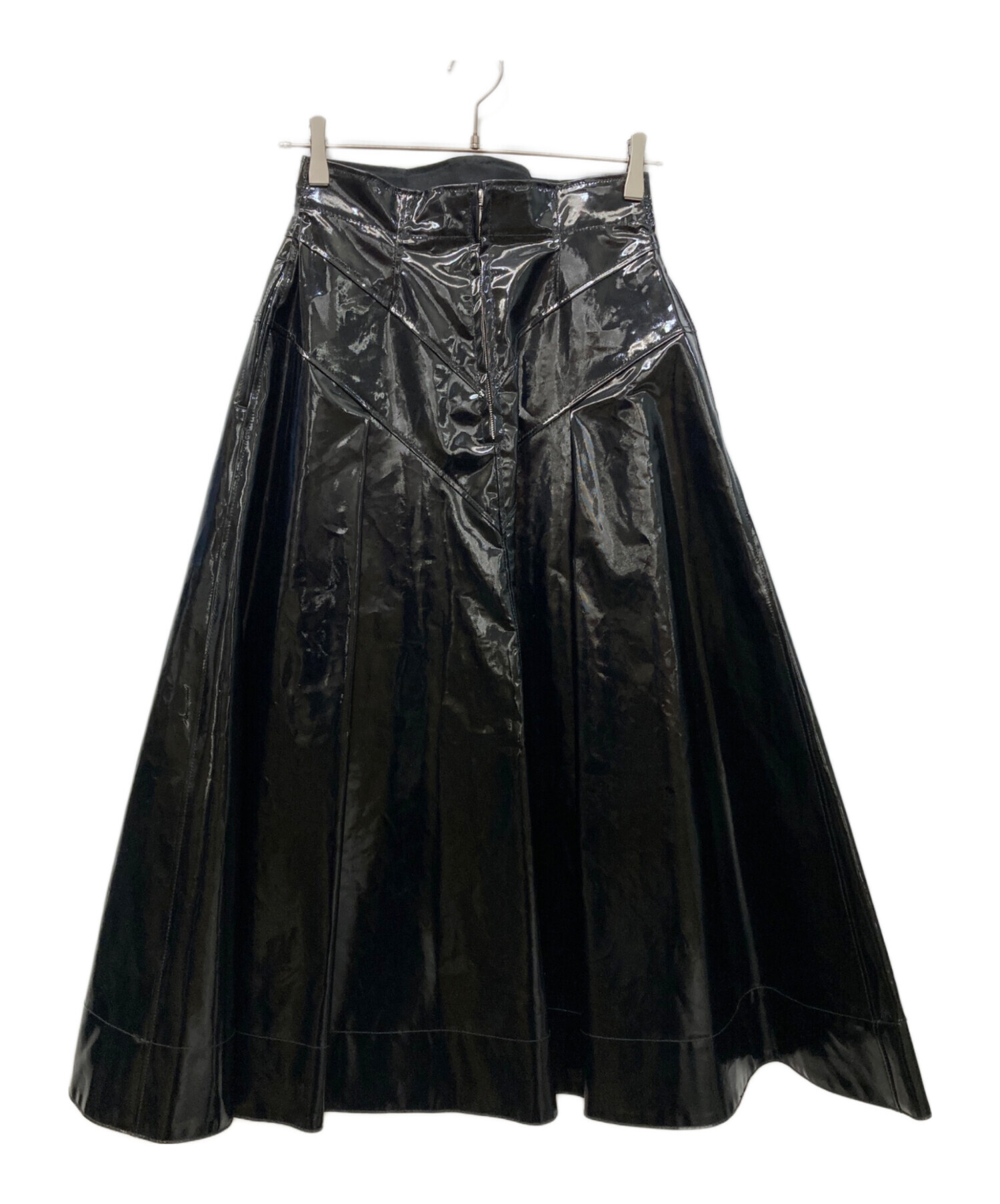 中古・古着通販】FETICO (フェティコ) Flared Faux Leather Midi Skirt