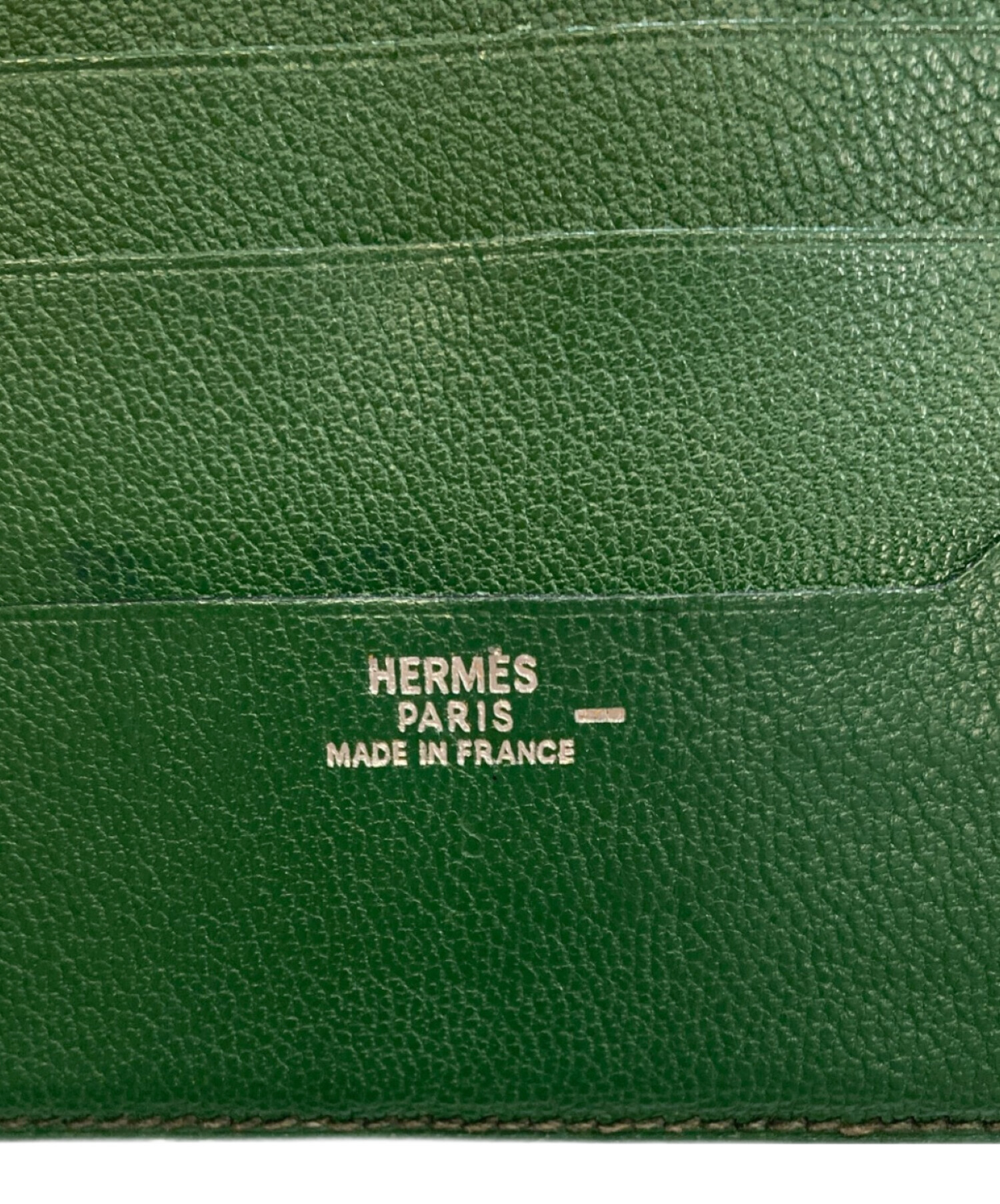 【HERMES】エルメス ベアン リザード 財布 刻印あり グリーン HERMES - 【HERMES】エルメス ベアン リザード 財布 刻印あり グリーン