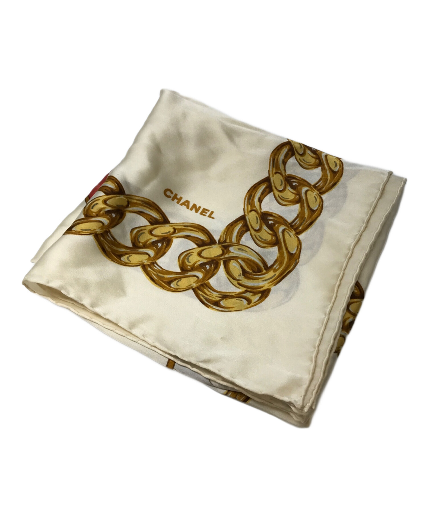 中古・古着通販】CHANEL (シャネル) ココマーク チェーン柄スカーフ
