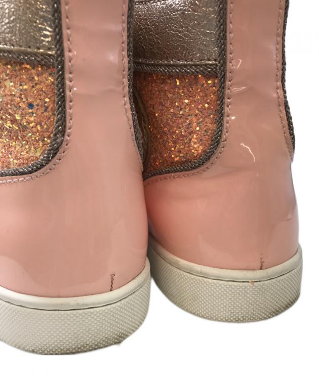クリスチャンルブタン スニーカー レディース ピンク スタッズ ラメ サイズ38 中古・古着通販】Christian Louboutin (クリスチャン・ルブタン