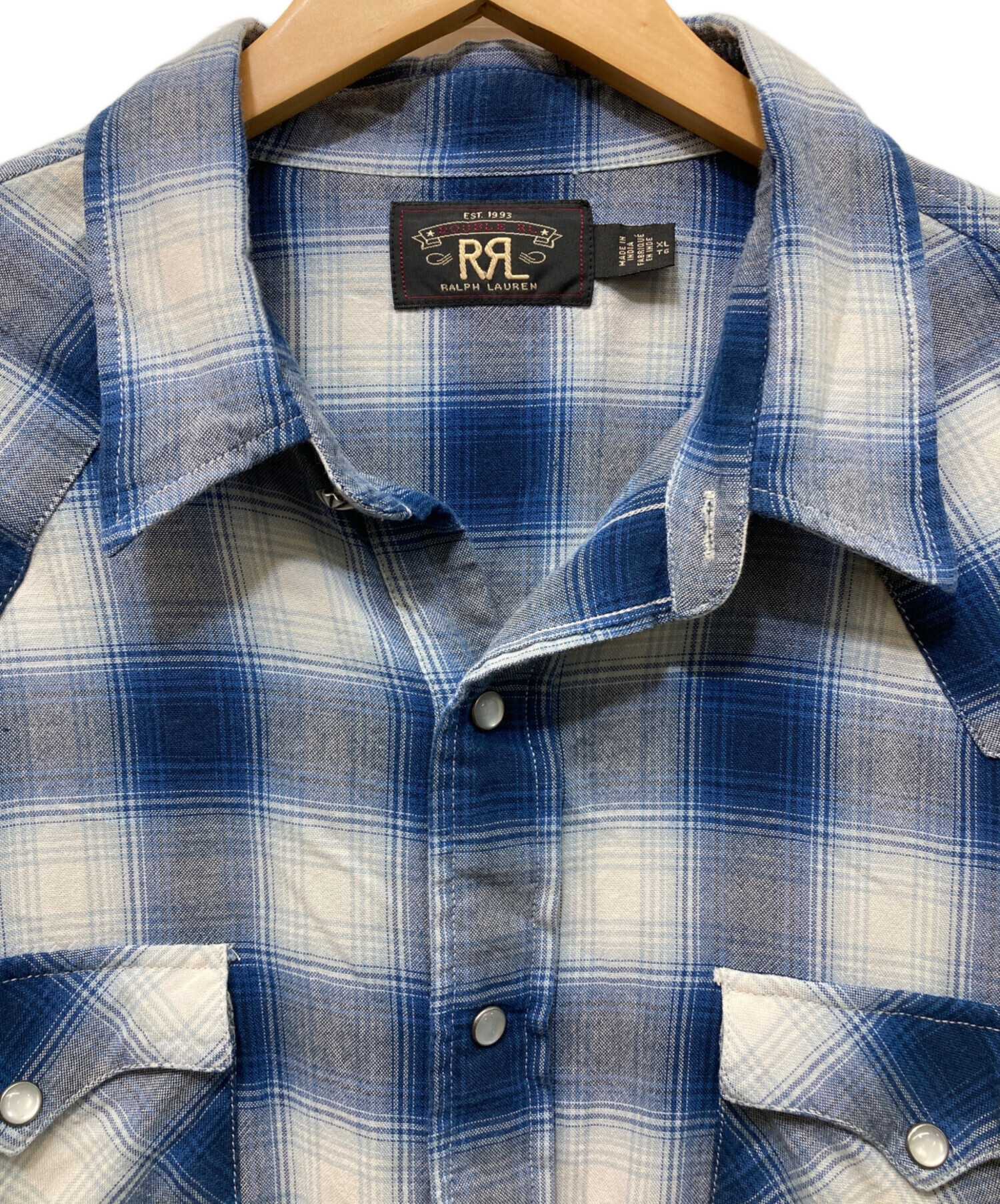 中古・古着通販】RRL (ダブルアールエル) オンブレチェックウエスタン