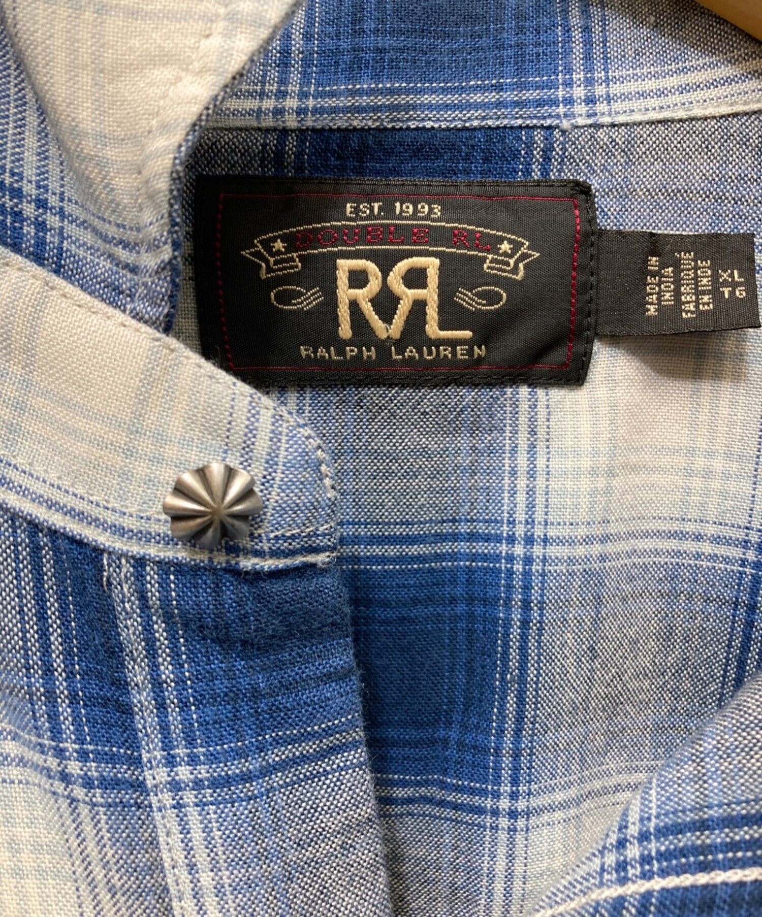 中古・古着通販】RRL (ダブルアールエル) オンブレチェックウエスタン 中古・古着通販】RRL (ダブルアールエル) オンブレチェックウエスタン
