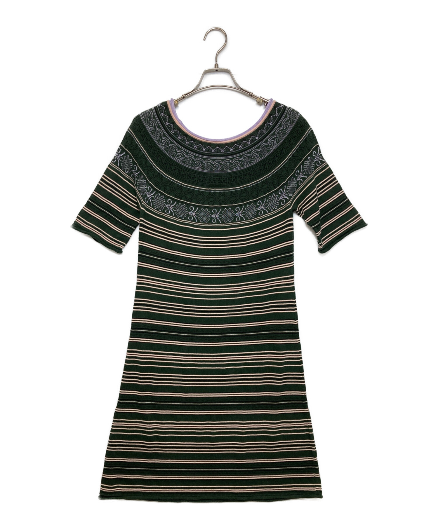 中古・古着通販】HaaT (ハート) サマーニットデザインワンピース 