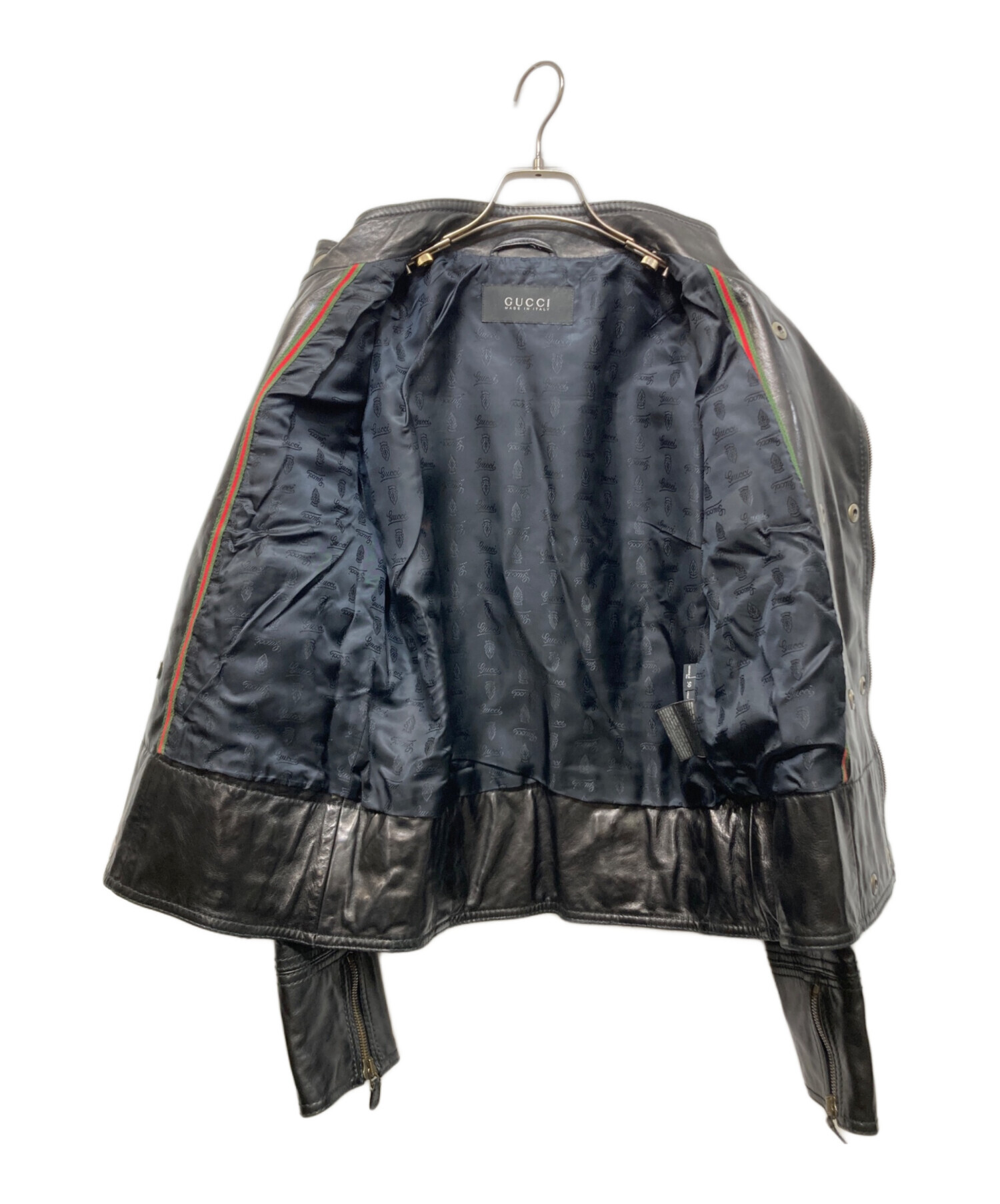 中古・古着通販】GUCCI (グッチ) スタンドカラーライダースジャケット