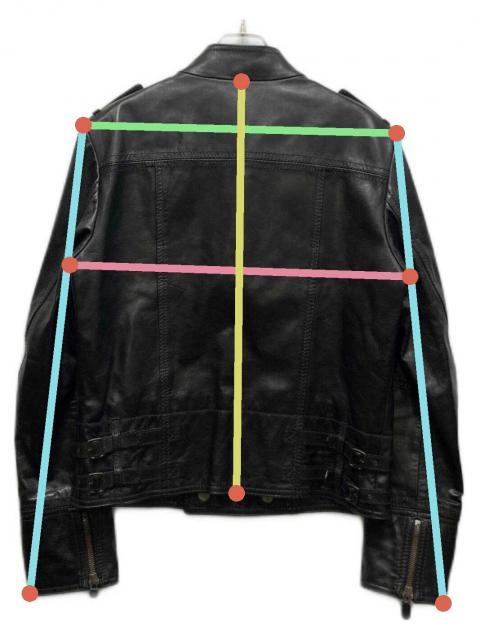 中古・古着通販】GUCCI (グッチ) スタンドカラーライダースジャケット