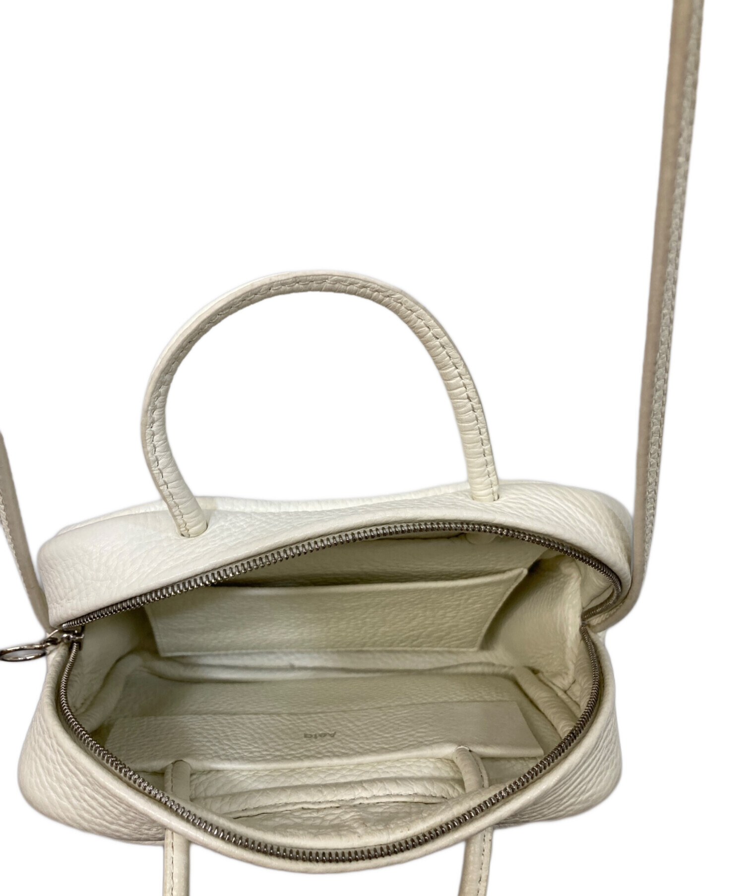 Aeta アエタ ホワイトレザーハンドバッグ 中古・古着通販】Aeta (アエタ) 2WAYミニハンドバッグ ホワイト