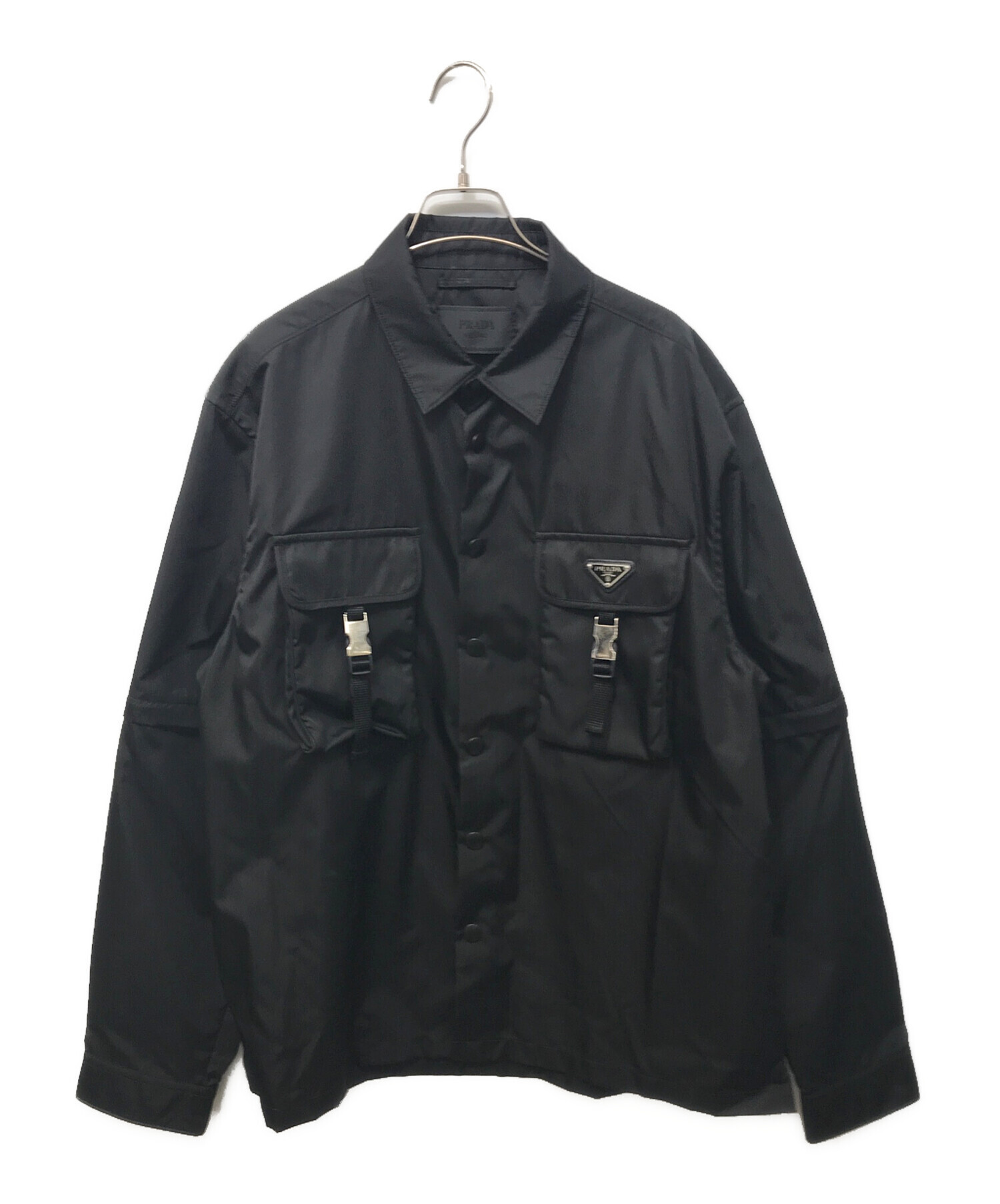 新品未使用タグ付き PRADA Re-Nylon シャツ 中古・古着通販】PRADA (プラダ) Re-Nylon シャツ ブラック サイズ:XL