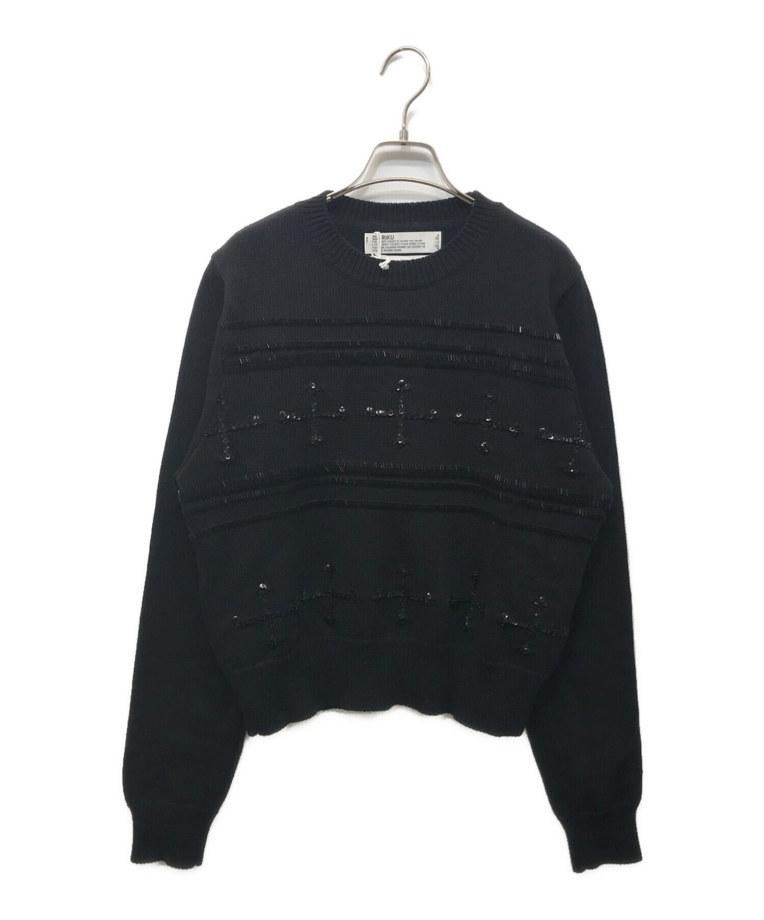 中古・古着通販】DAIRIKU (ダイリク) BIJOU CROSS TITE KNIT ブラック 