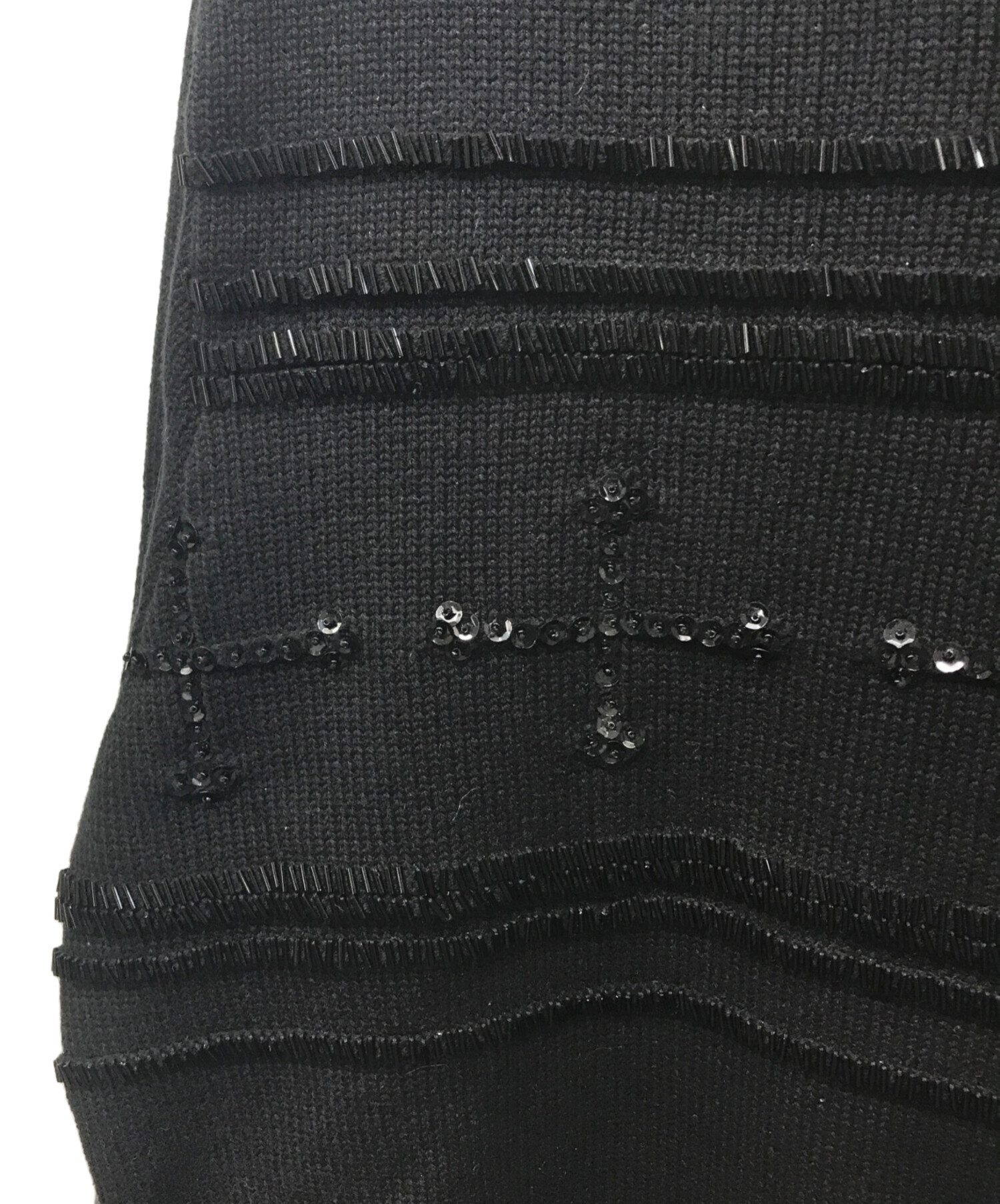 中古・古着通販】DAIRIKU (ダイリク) BIJOU CROSS TITE KNIT ブラック 