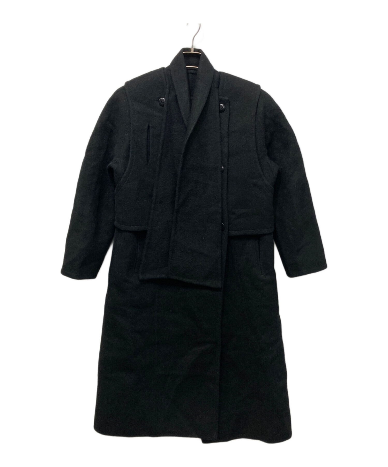 HERNO / ヘルノ アルパカ•ウールコート モノ LL相当 a-429 中古・古着通販】HERNO (ヘルノ) アルパカウールコート ブラック