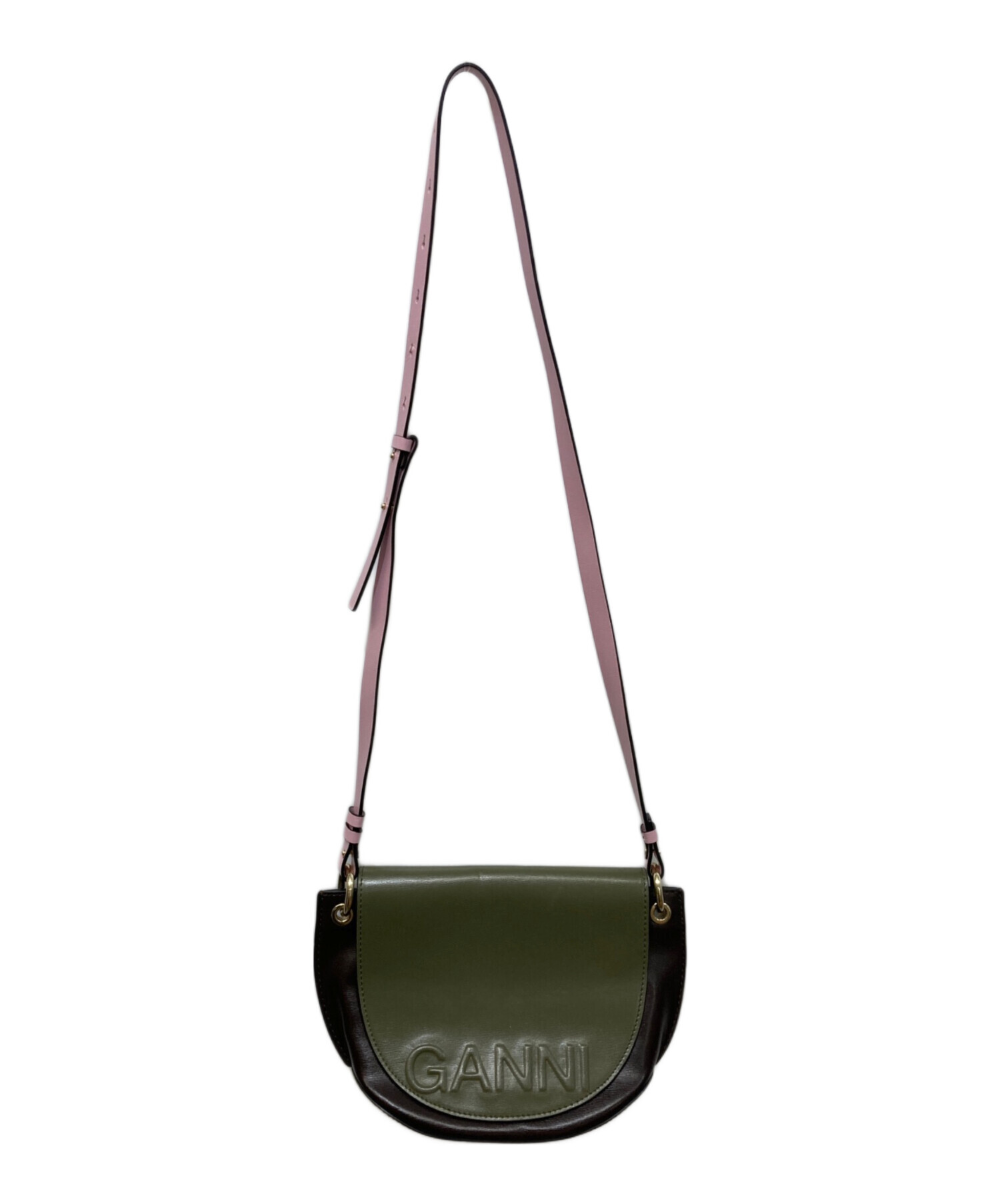 中古・古着通販】Ganni (ガニー) Banner ショルダーバッグ オリーブ 
