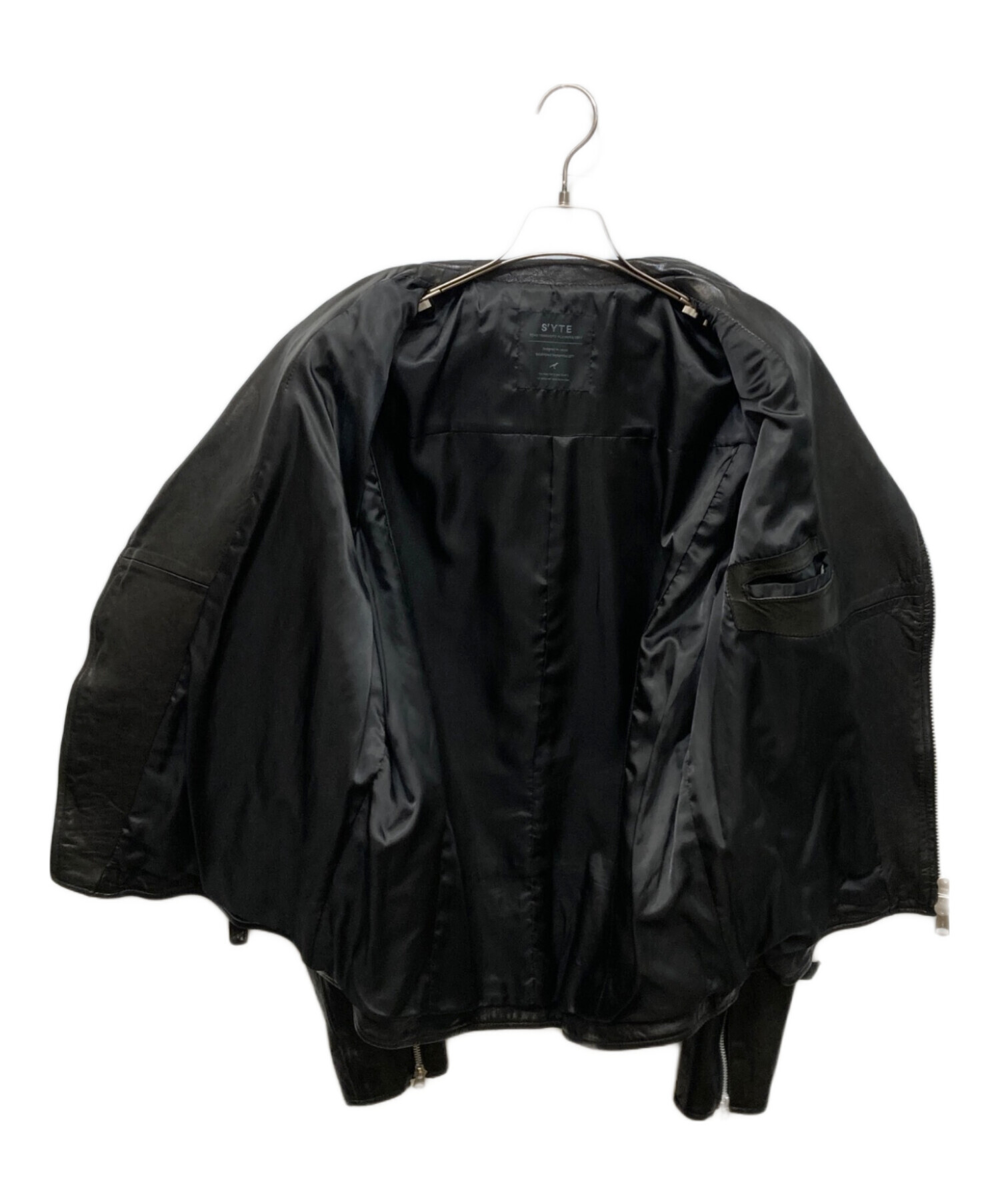 中古・古着通販】s'yte (サイト) ラムレザージップアップダブル