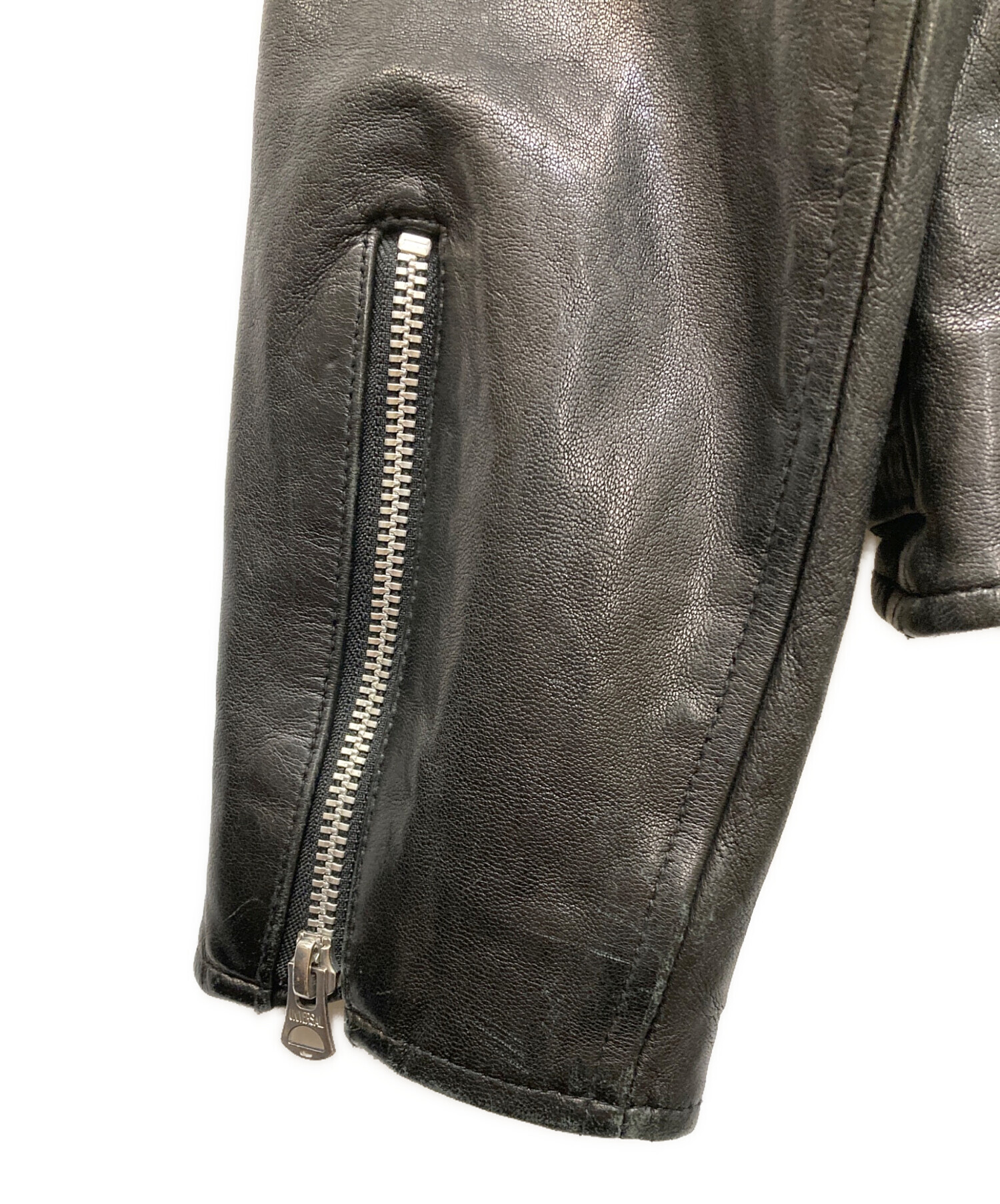 中古・古着通販】s'yte (サイト) ラムレザージップアップダブル