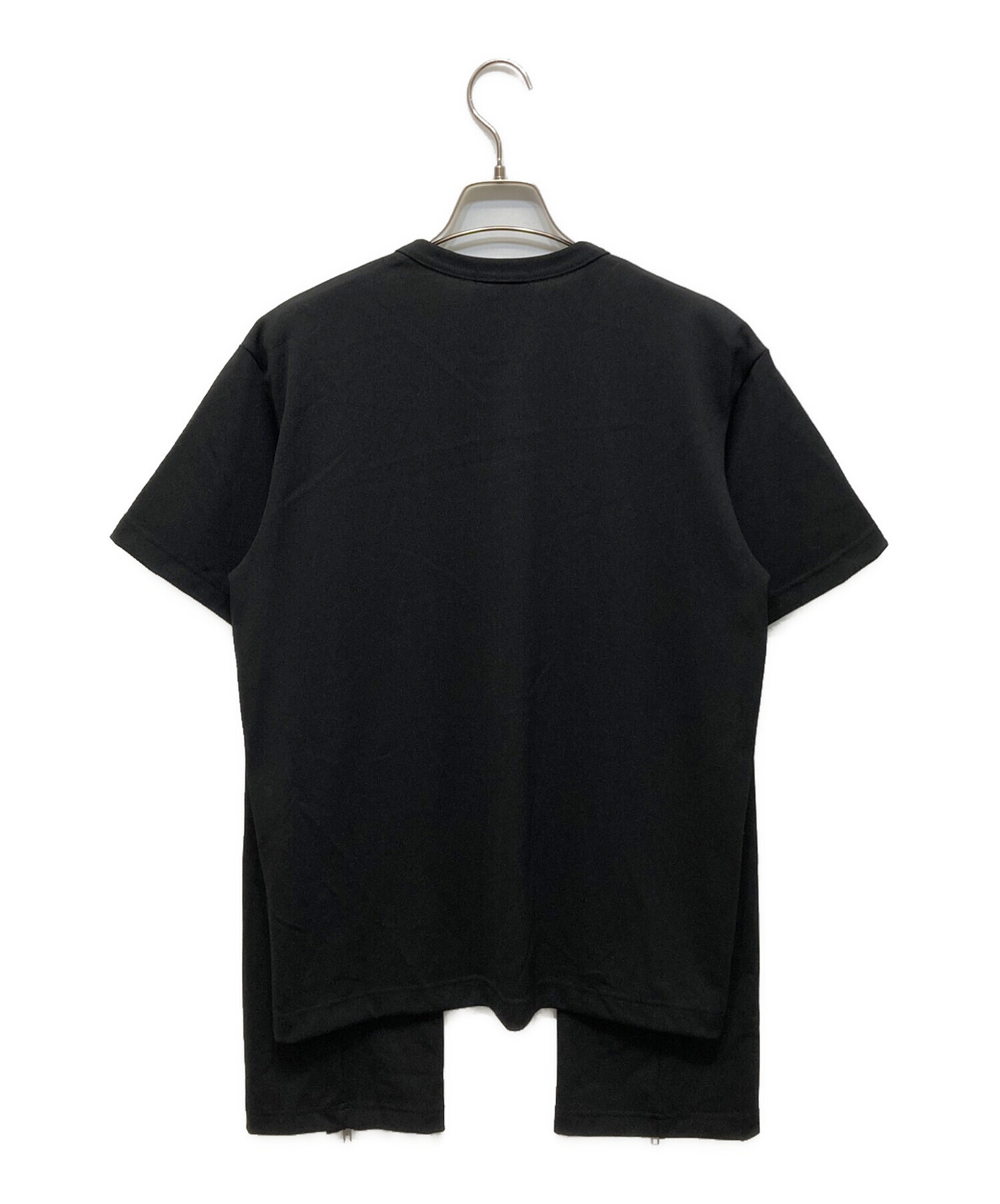 コムデギャルソンオムプリュス　Tシャツ　半袖カットソー　ドッキング　黒　ブラック 中古・古着通販】COMME des GARCONS HOMME PLUS (コムデギャルソンオム